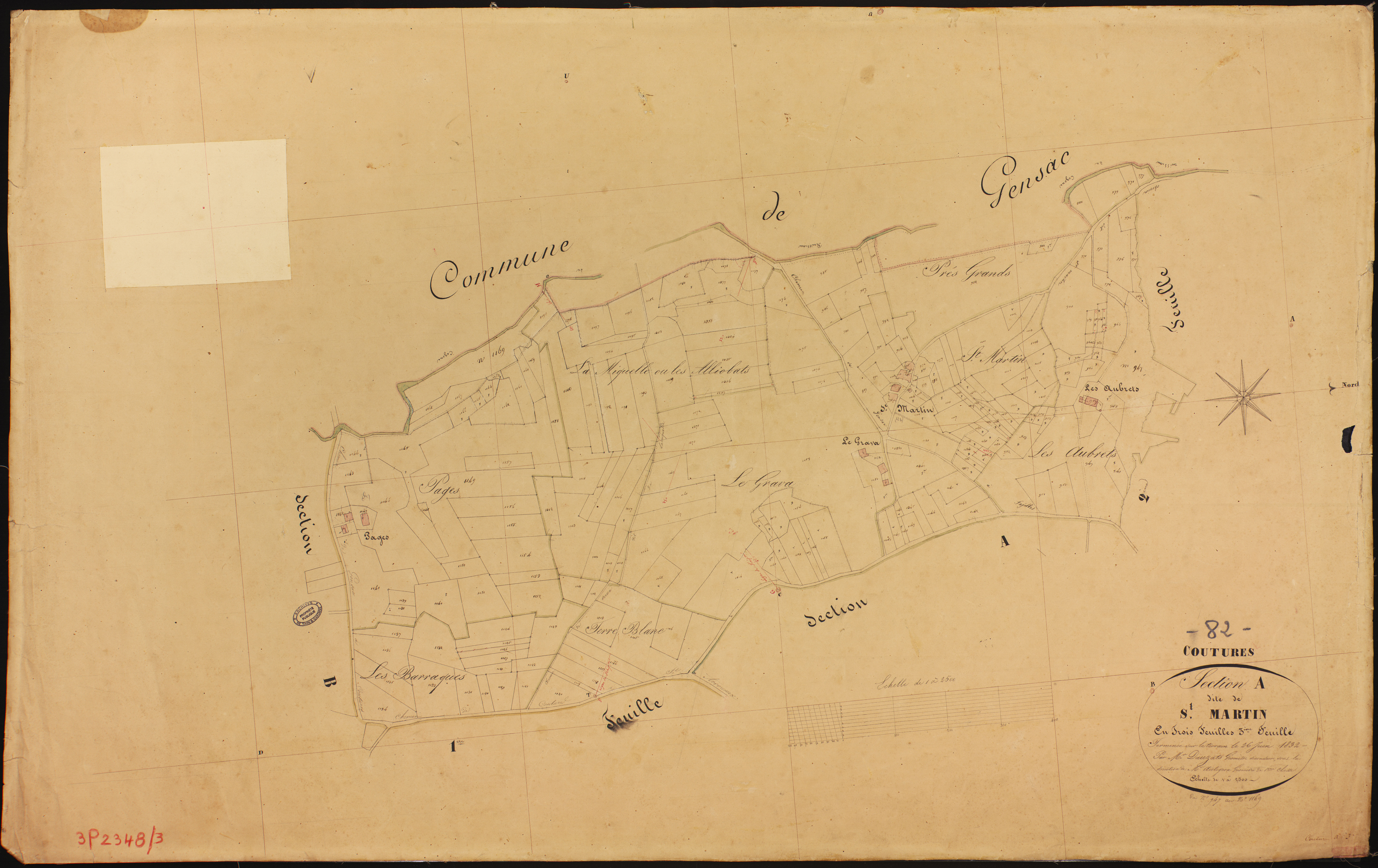Coutures - Section A - Saint-Martin, 3e feuille