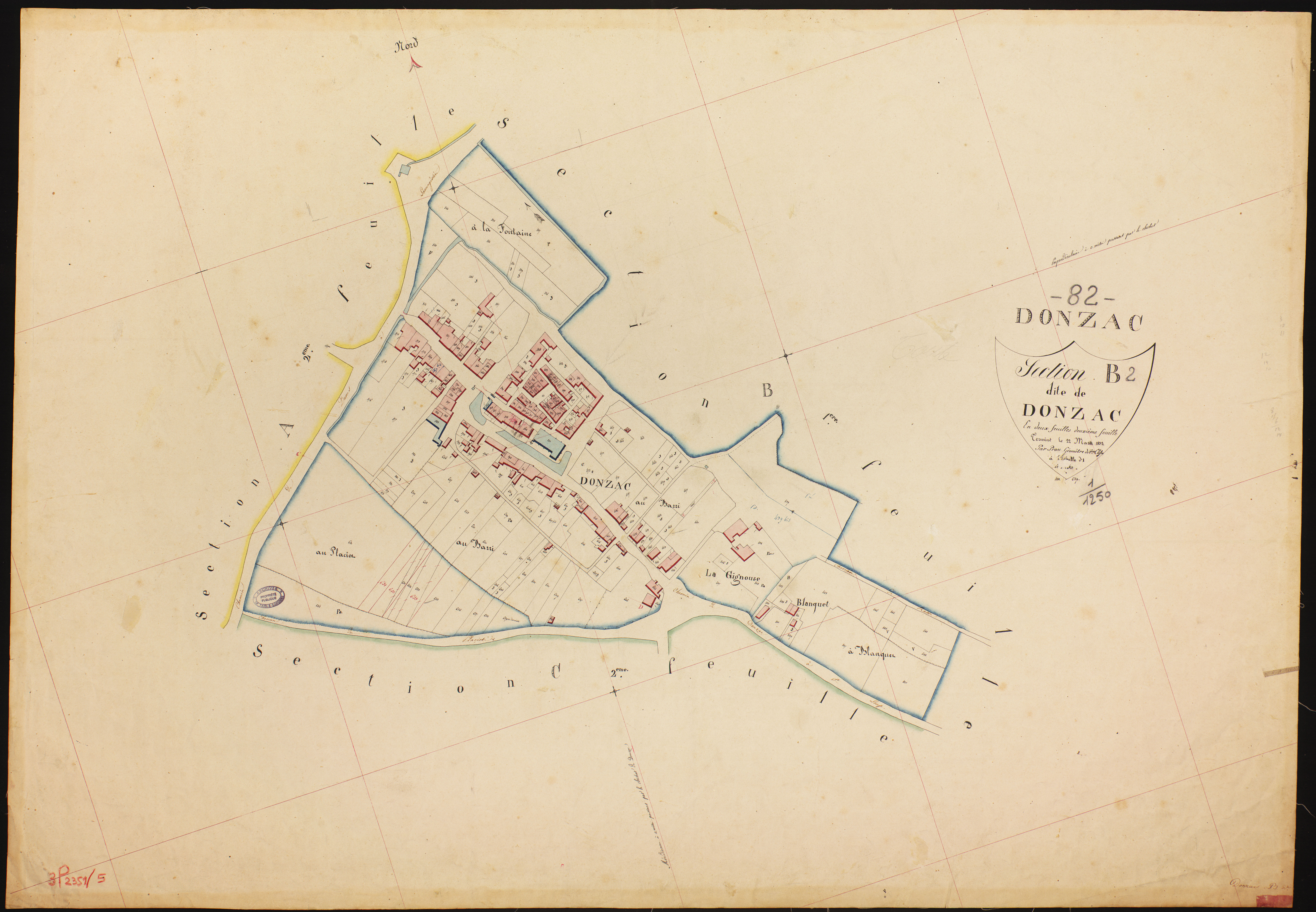 Donzac - Section B - Donzac, 2e feuille