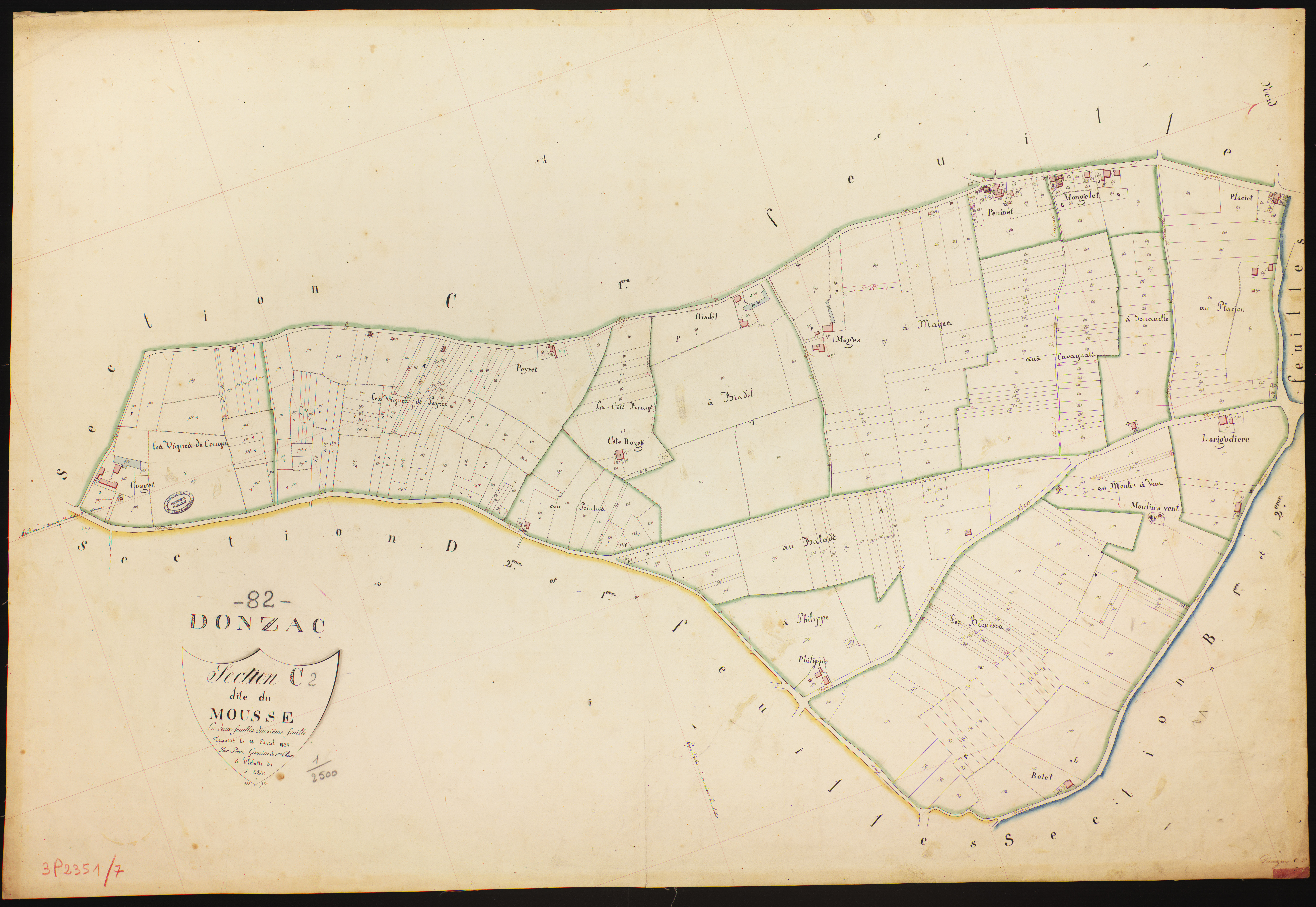 Donzac - Section C - Le Mousse, 2e feuille