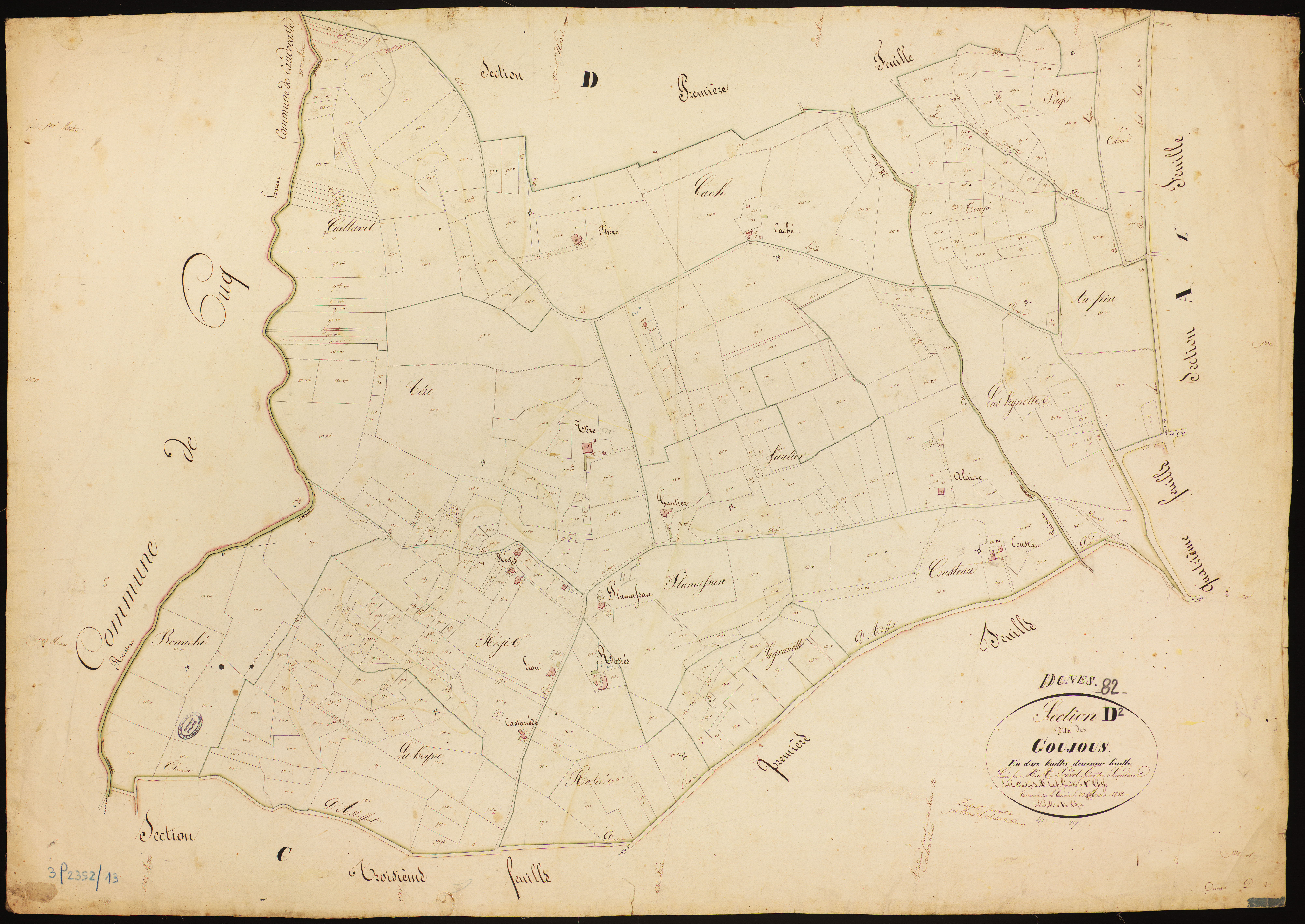 Dunes - Section D - Les Goujoux, 2e feuille