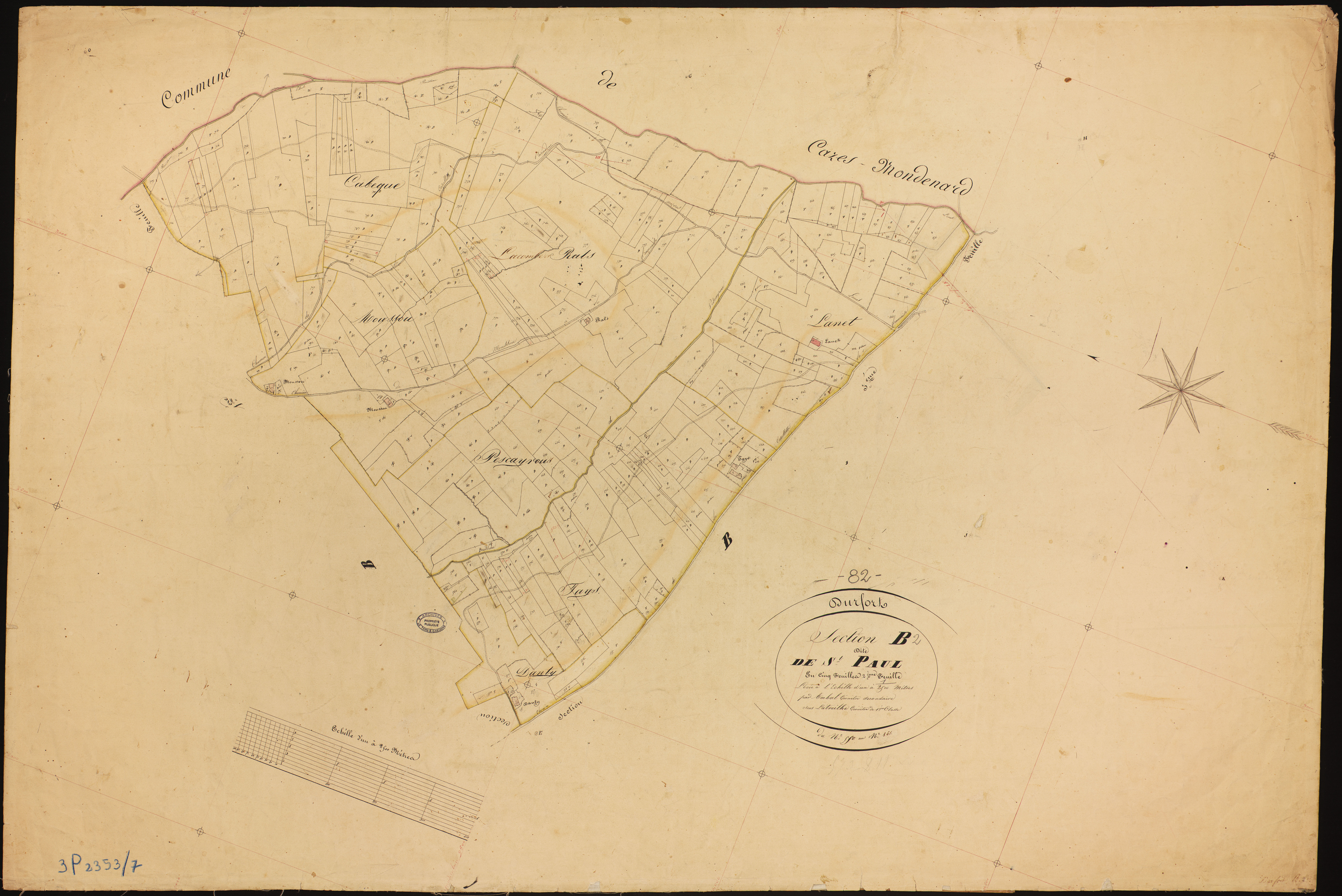 Durfort-Lacapelette - Section B - Saint-Paul, 2e feuille