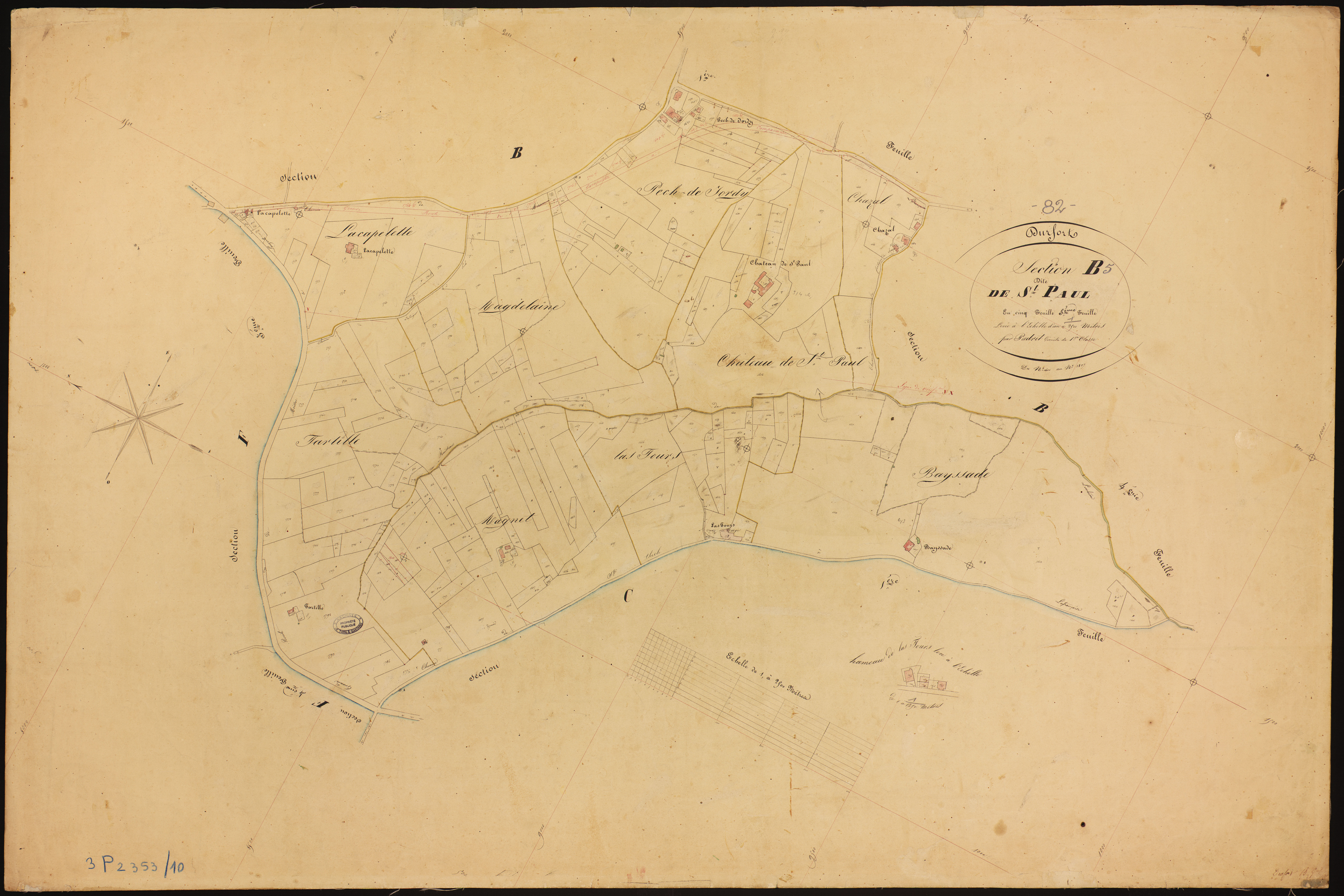 Durfort-Lacapelette - Section B - Saint-Paul, 5e feuille