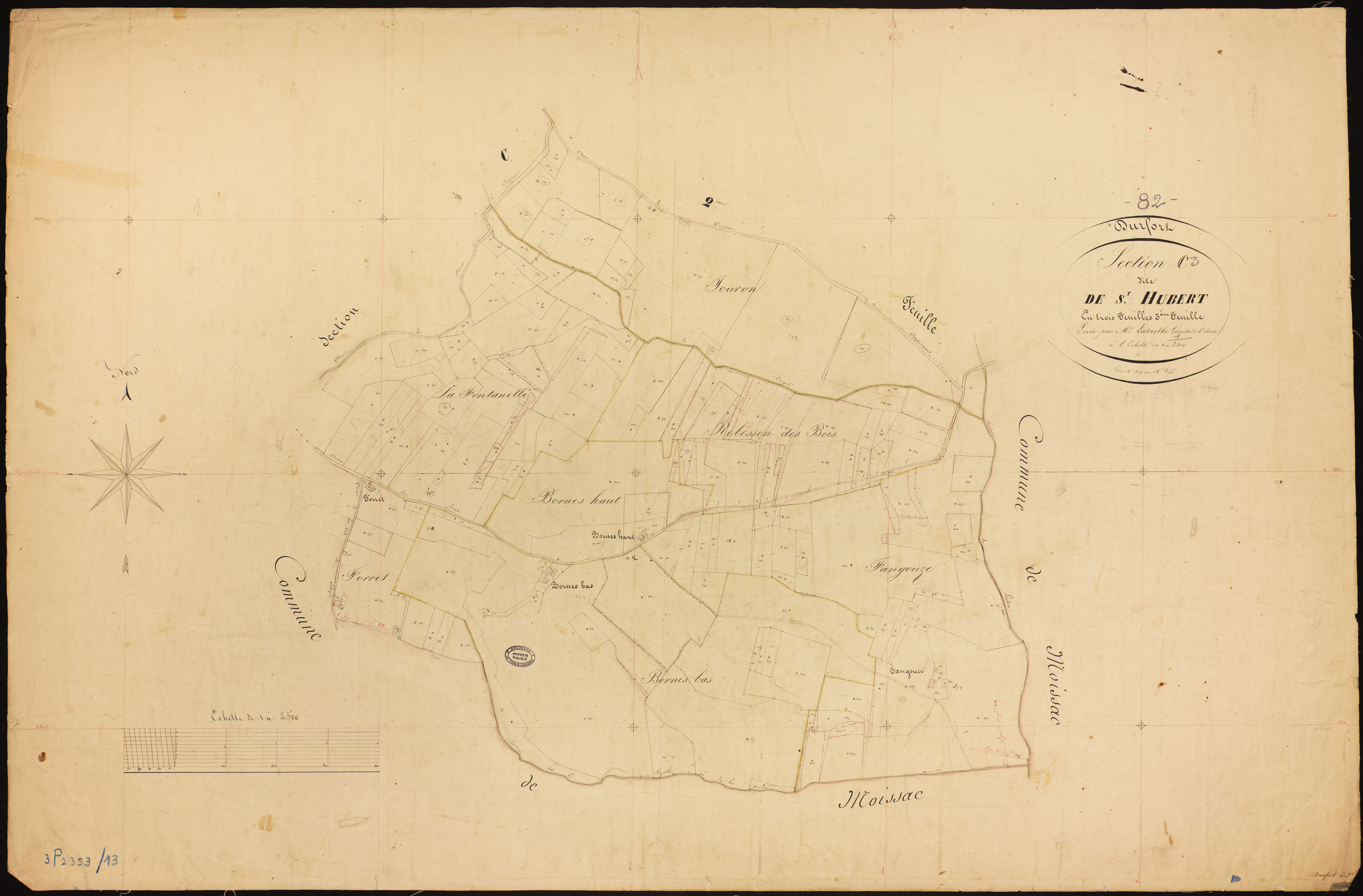 Durfort-Lacapelette - Section C - Saint-Hubert, 3e feuille