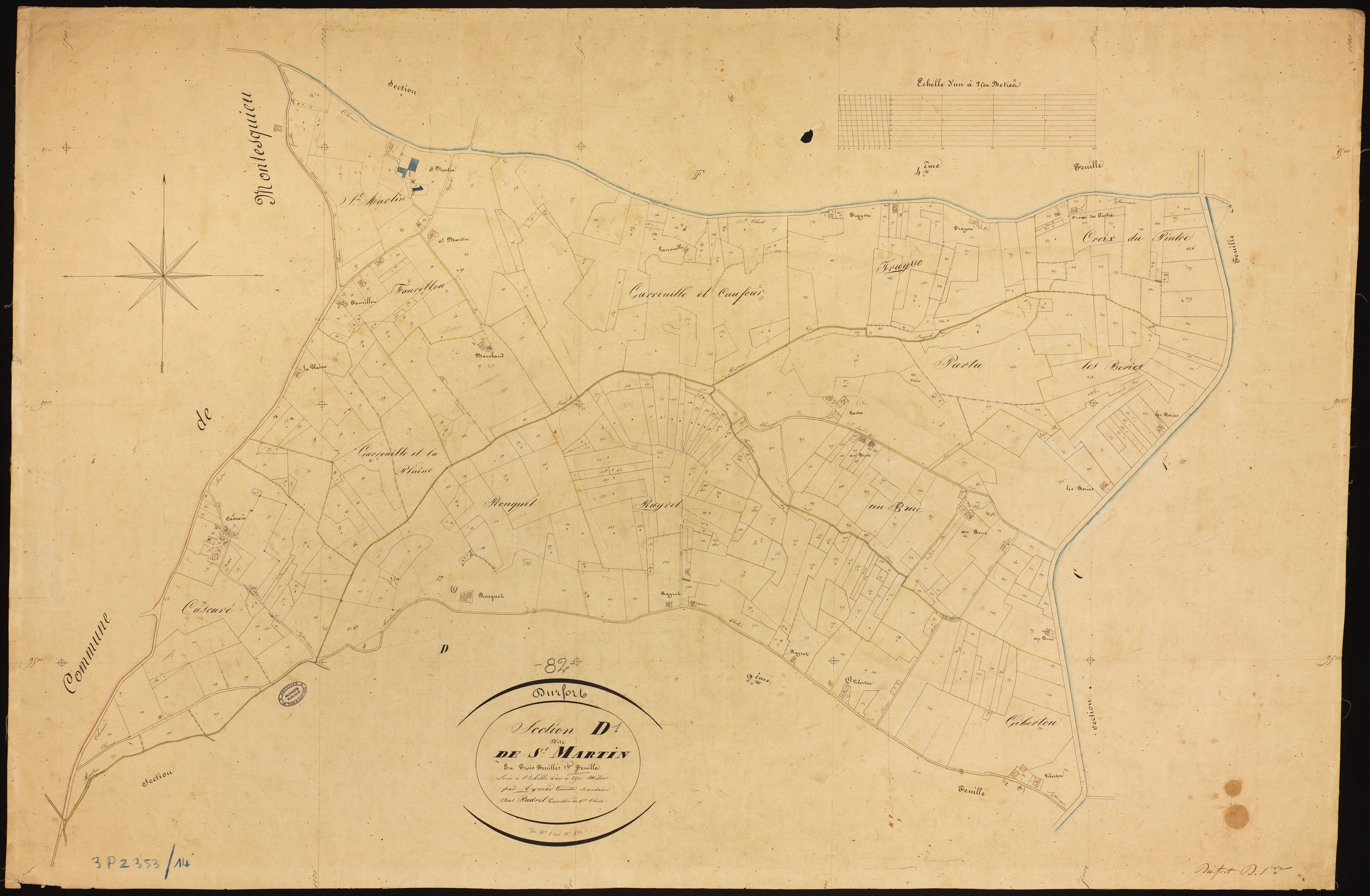 Durfort-Lacapelette - Section D - Saint-Martin, 1ère feuille