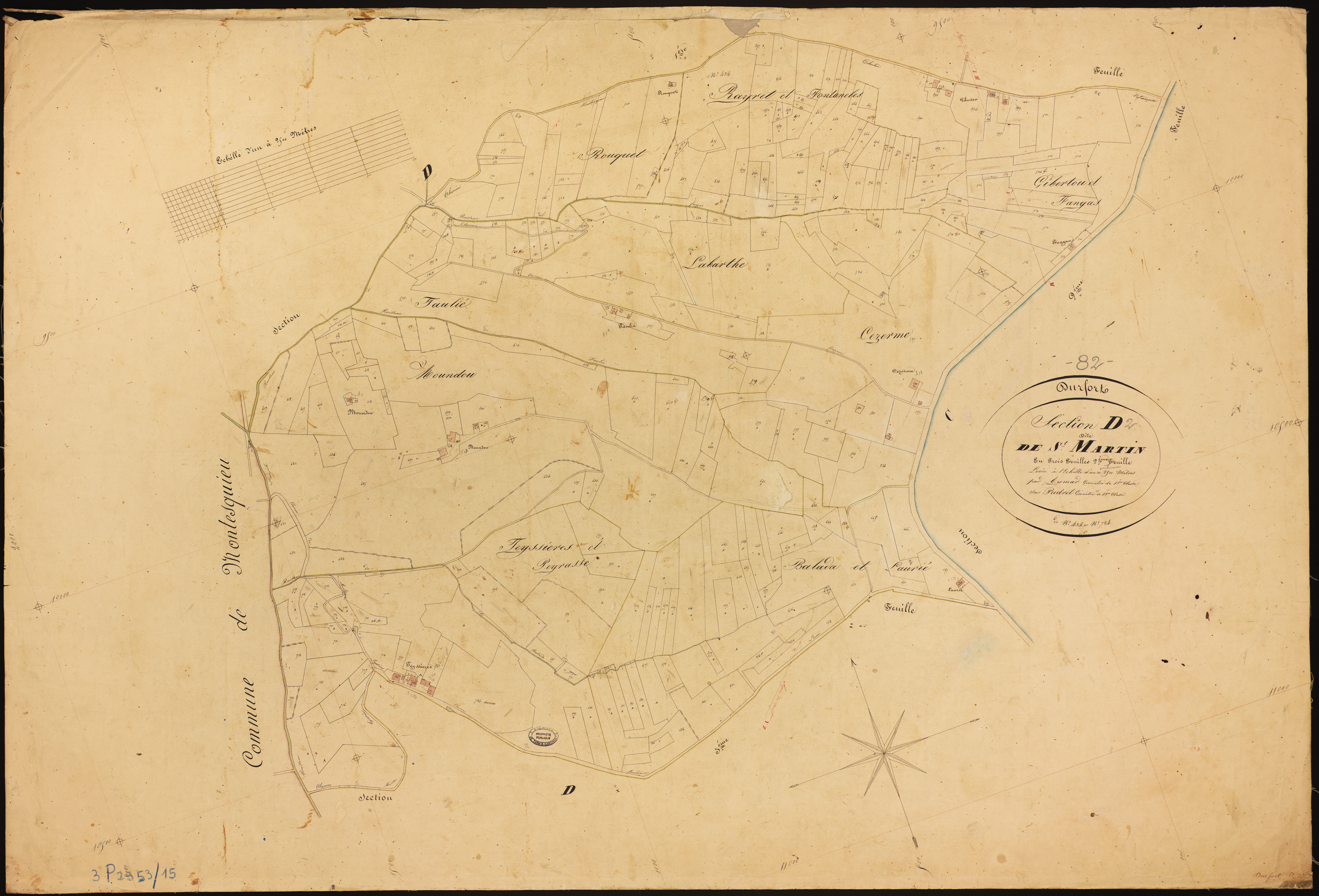 Durfort-Lacapelette - Section D - Saint-Martin, 2e feuille