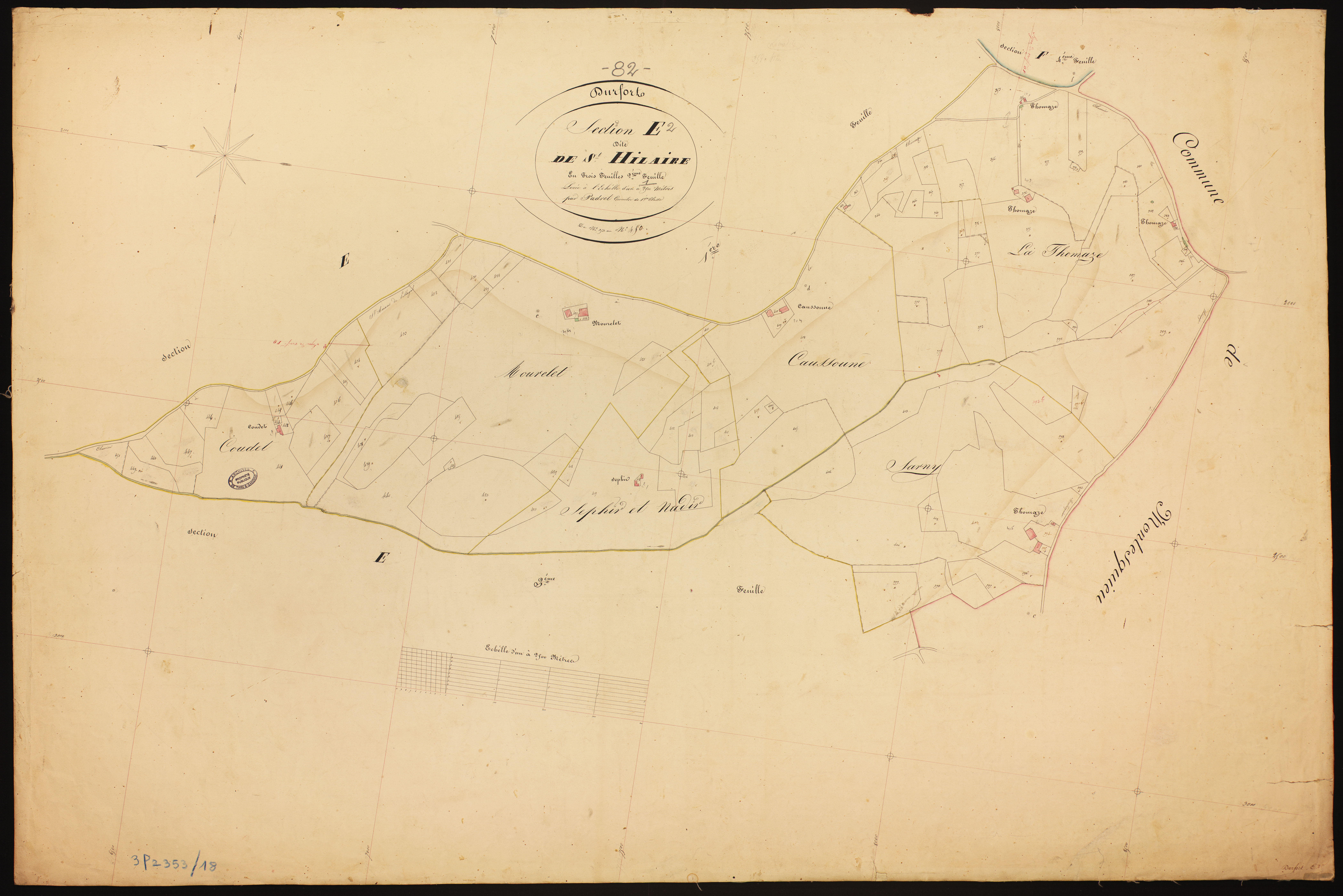 Durfort-Lacapelette - Section E - Saint-Hilaire, 2e feuille