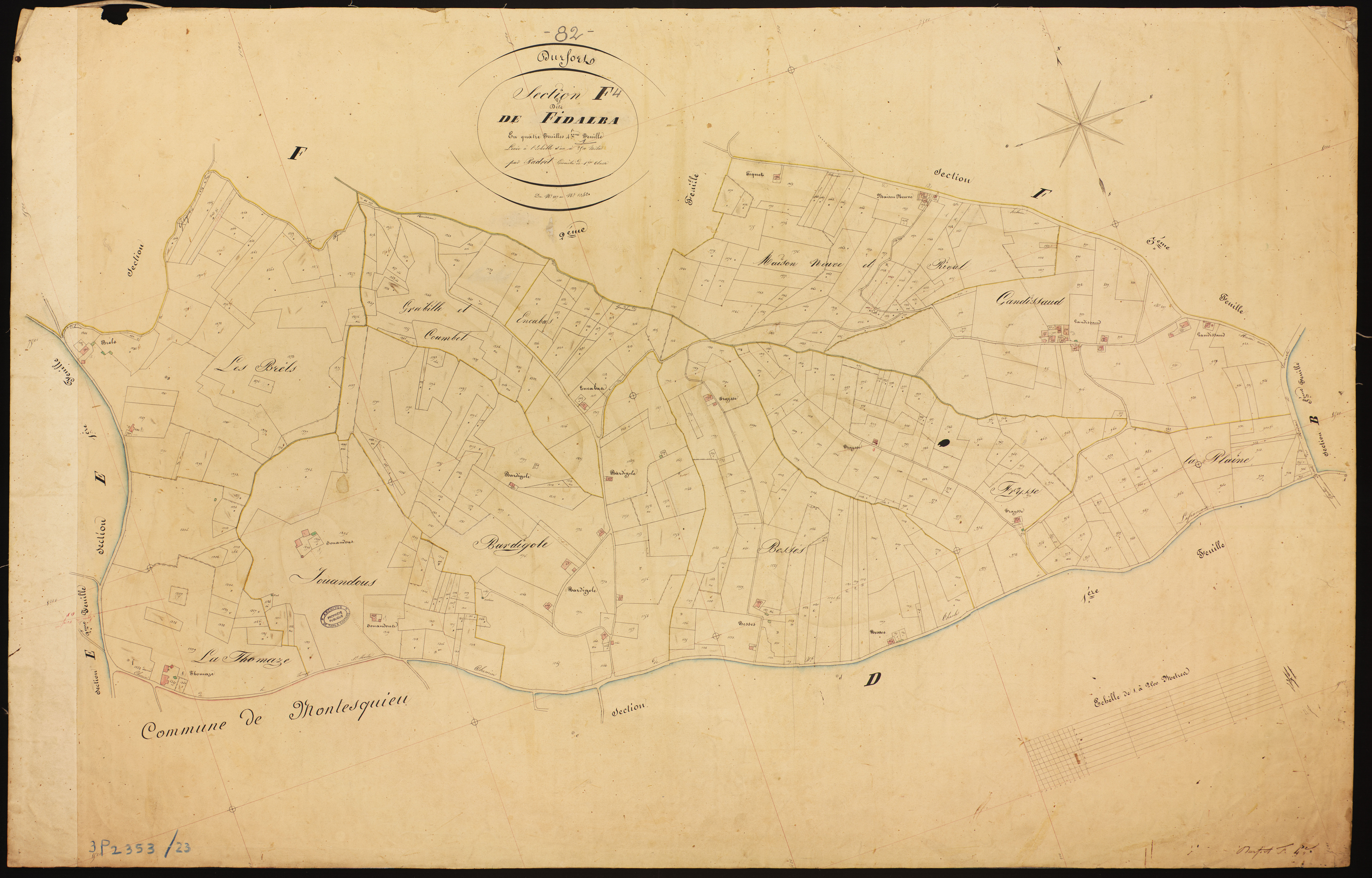 Durfort-Lacapelette - Section F - Fidalba, 4e feuille