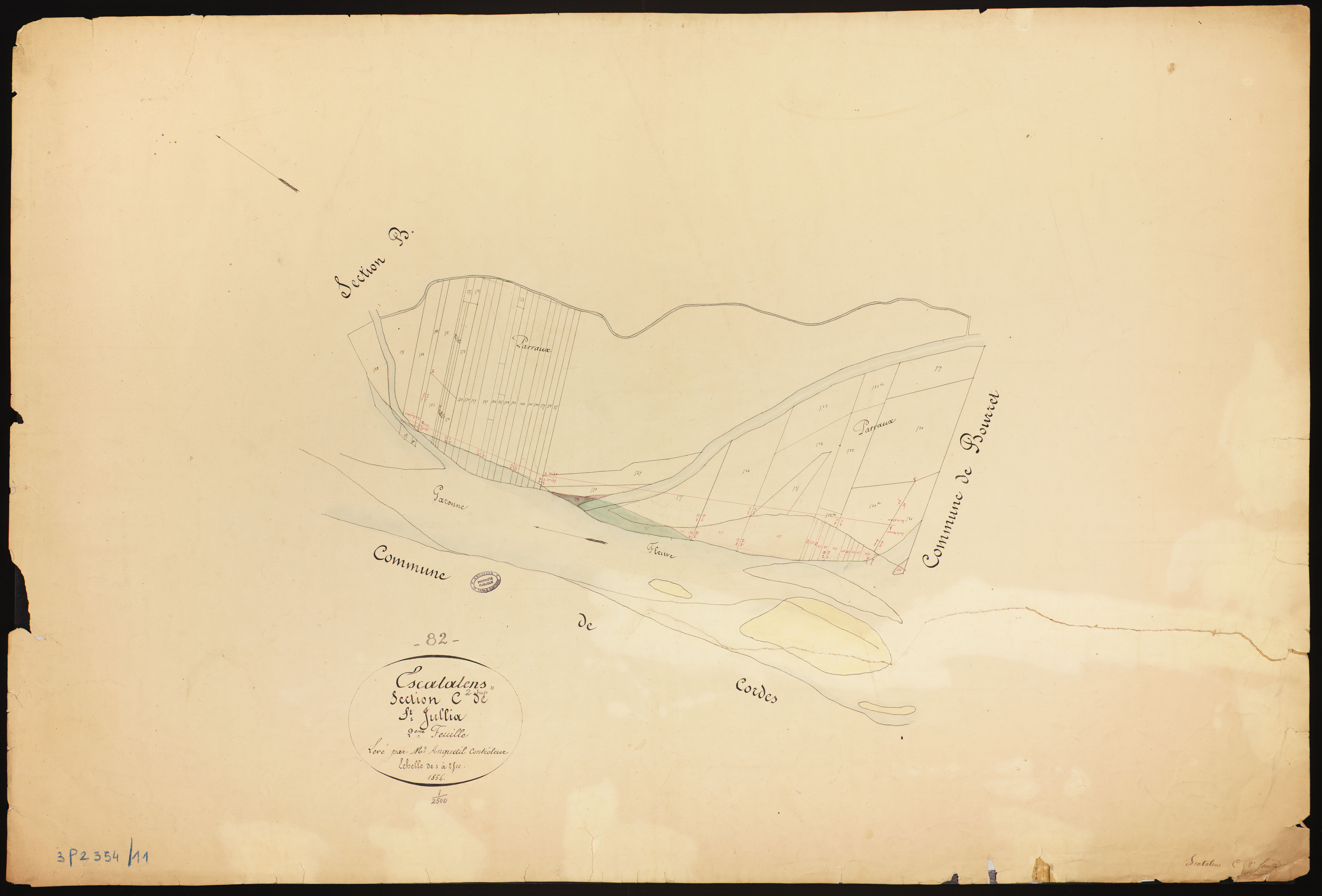 Escatalens - Section C - Saint-Jullia, 2e feuille : alluvions et corrosions
