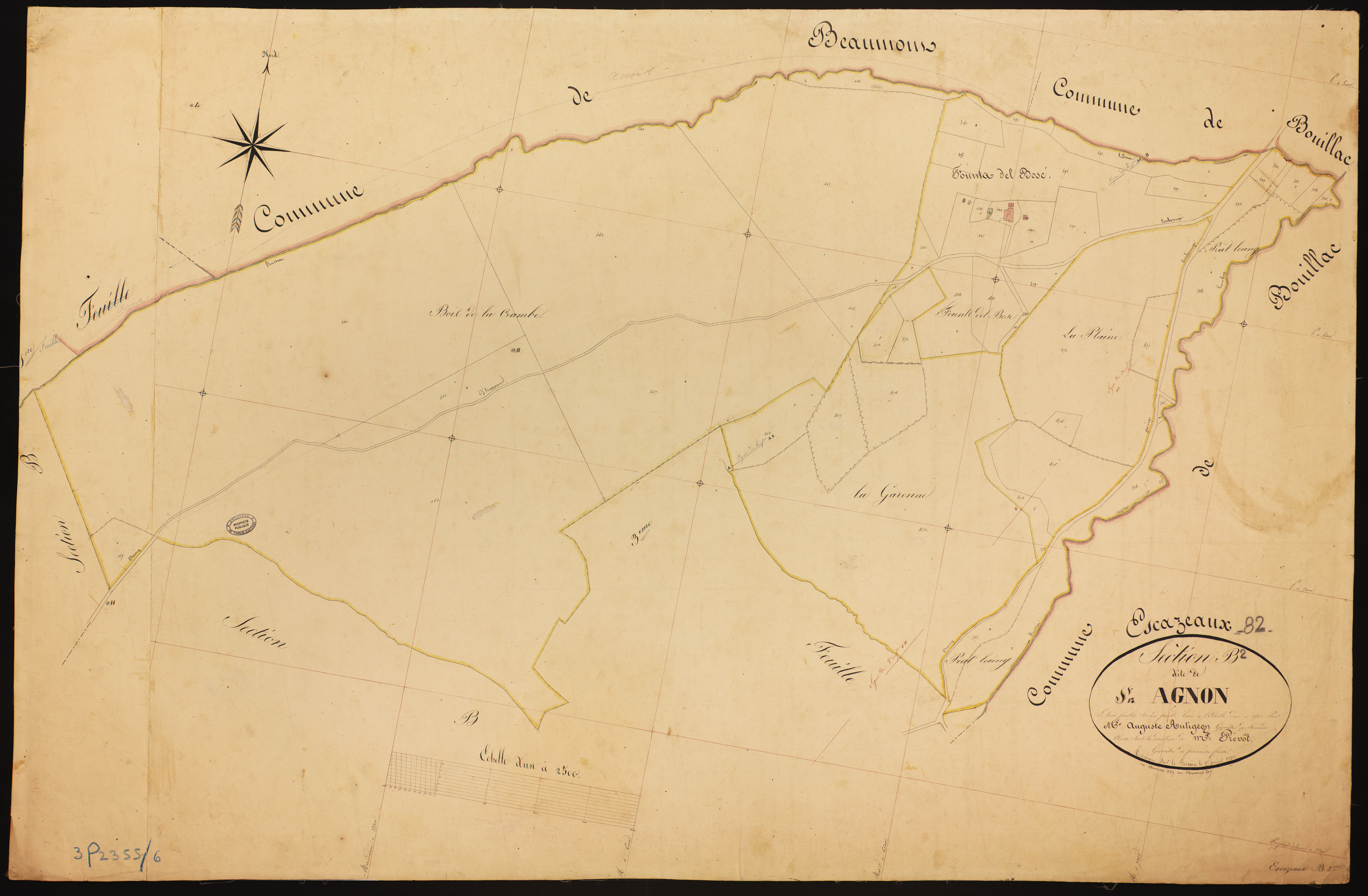 Escazeaux - Section B - Saint-Agnon, 2e feuille