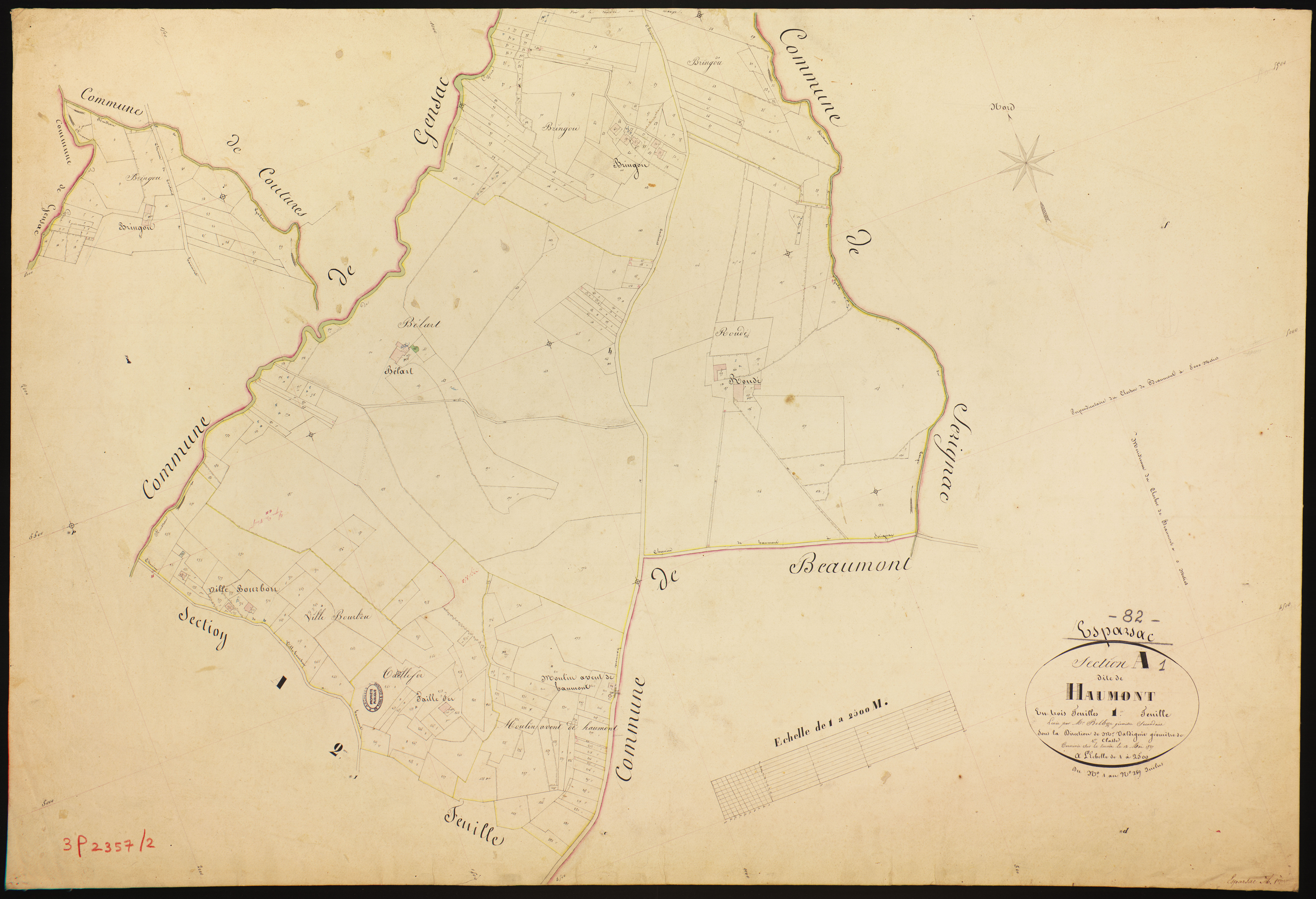 Esparsac - Section A - Haumont, 1ère feuille