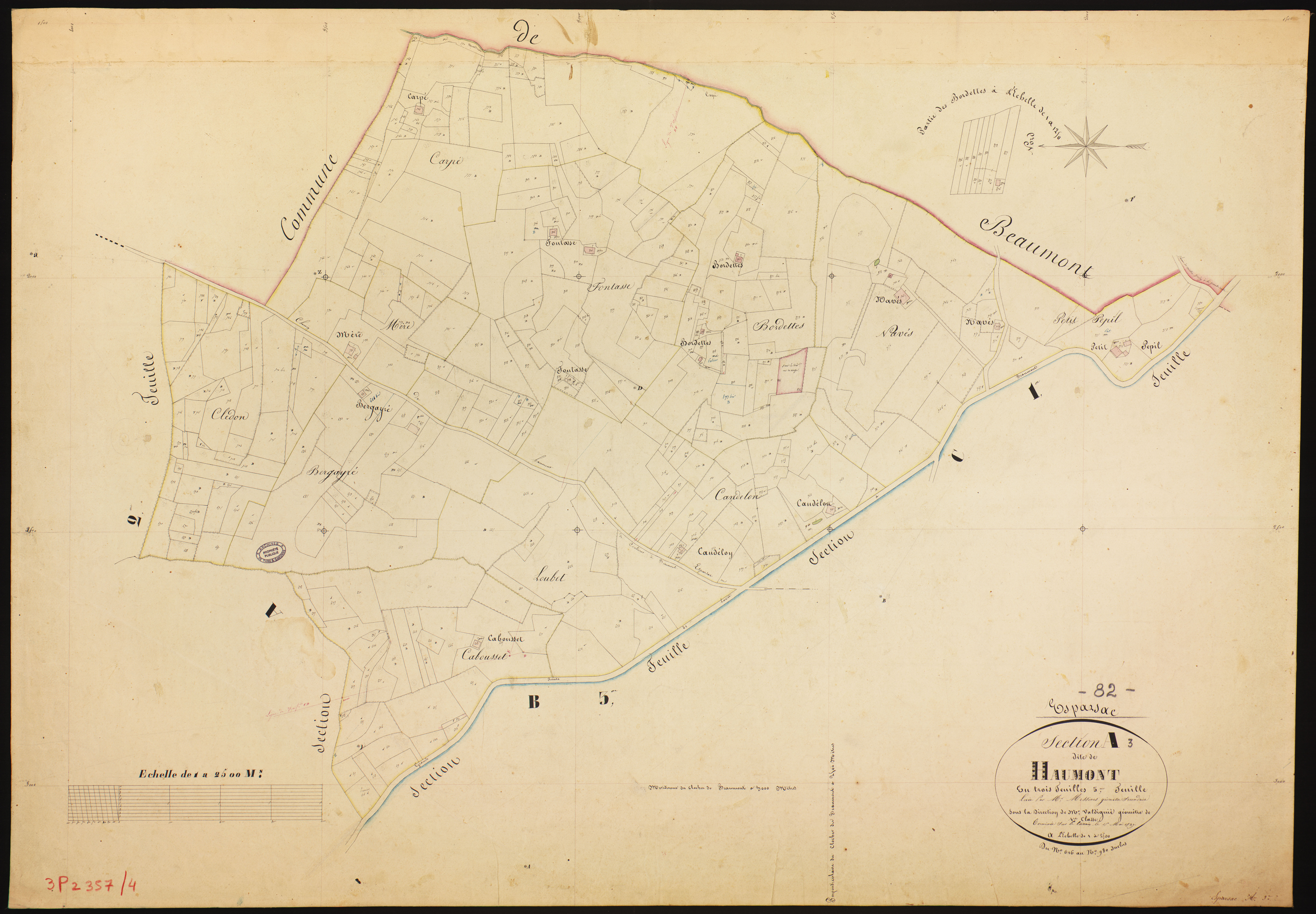 Esparsac - Section A - Haumont, 3e feuille