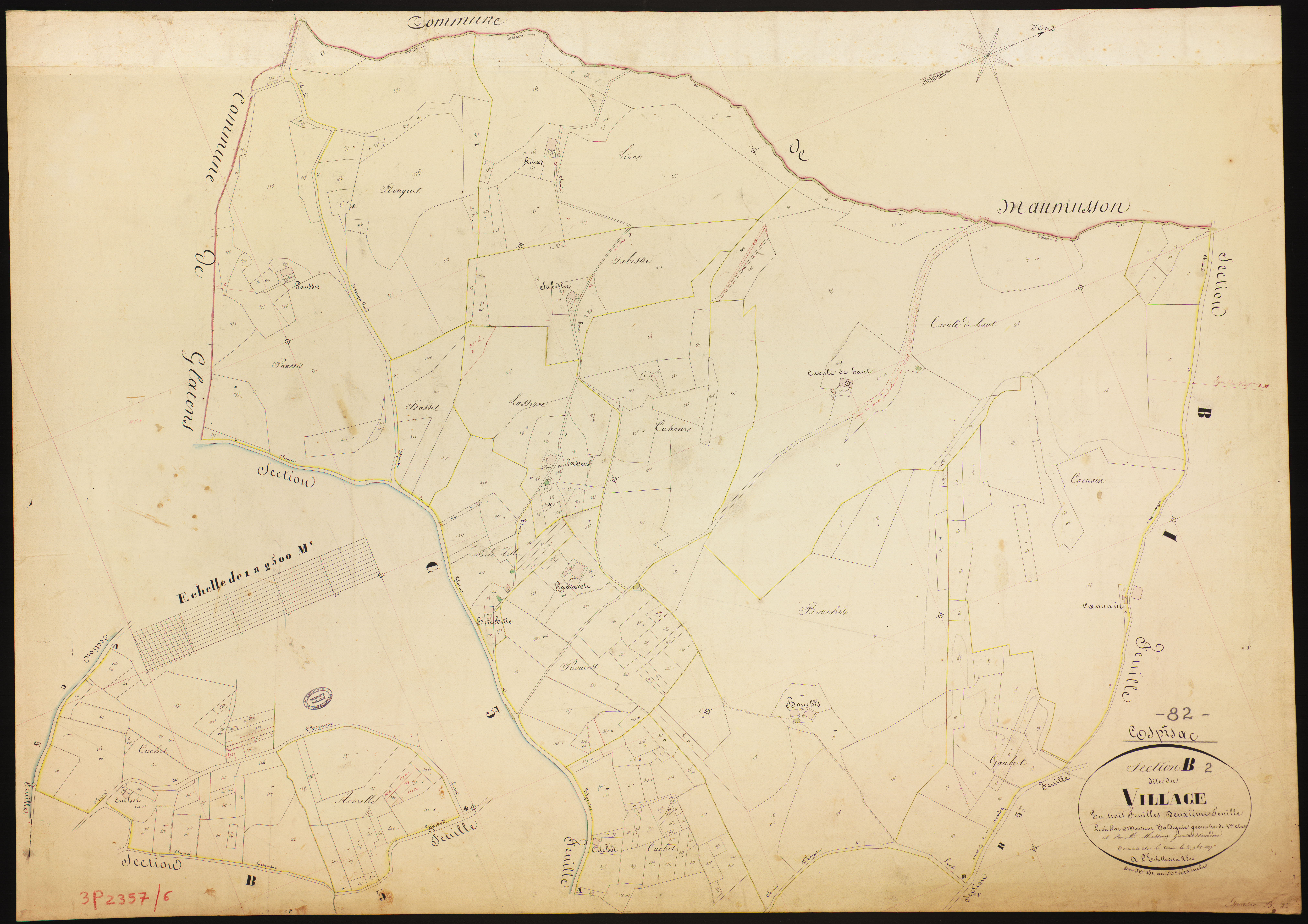 Esparsac - Section B - Le Village, 2e feuille