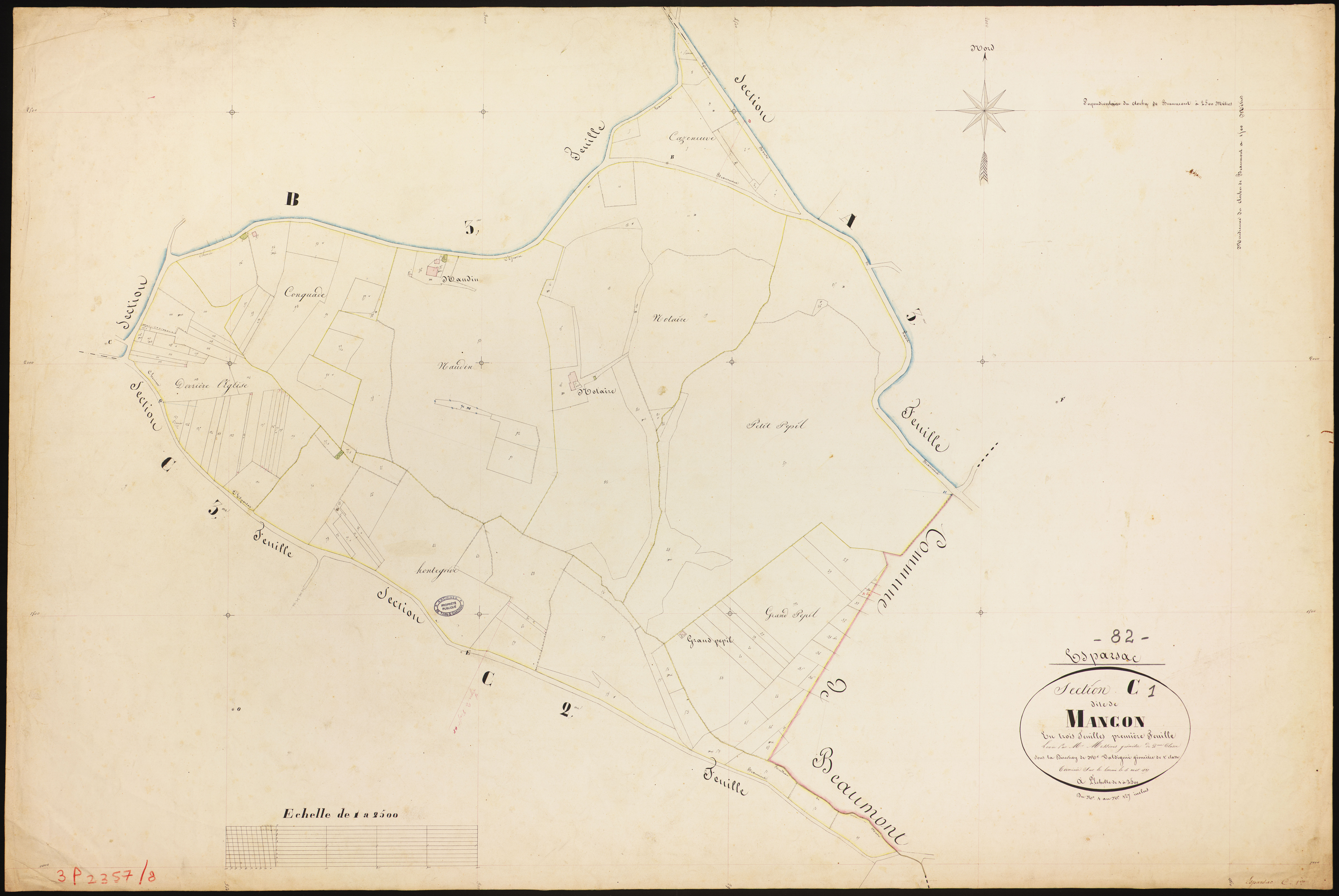 Esparsac - Section C - Mangon, 1ère feuille