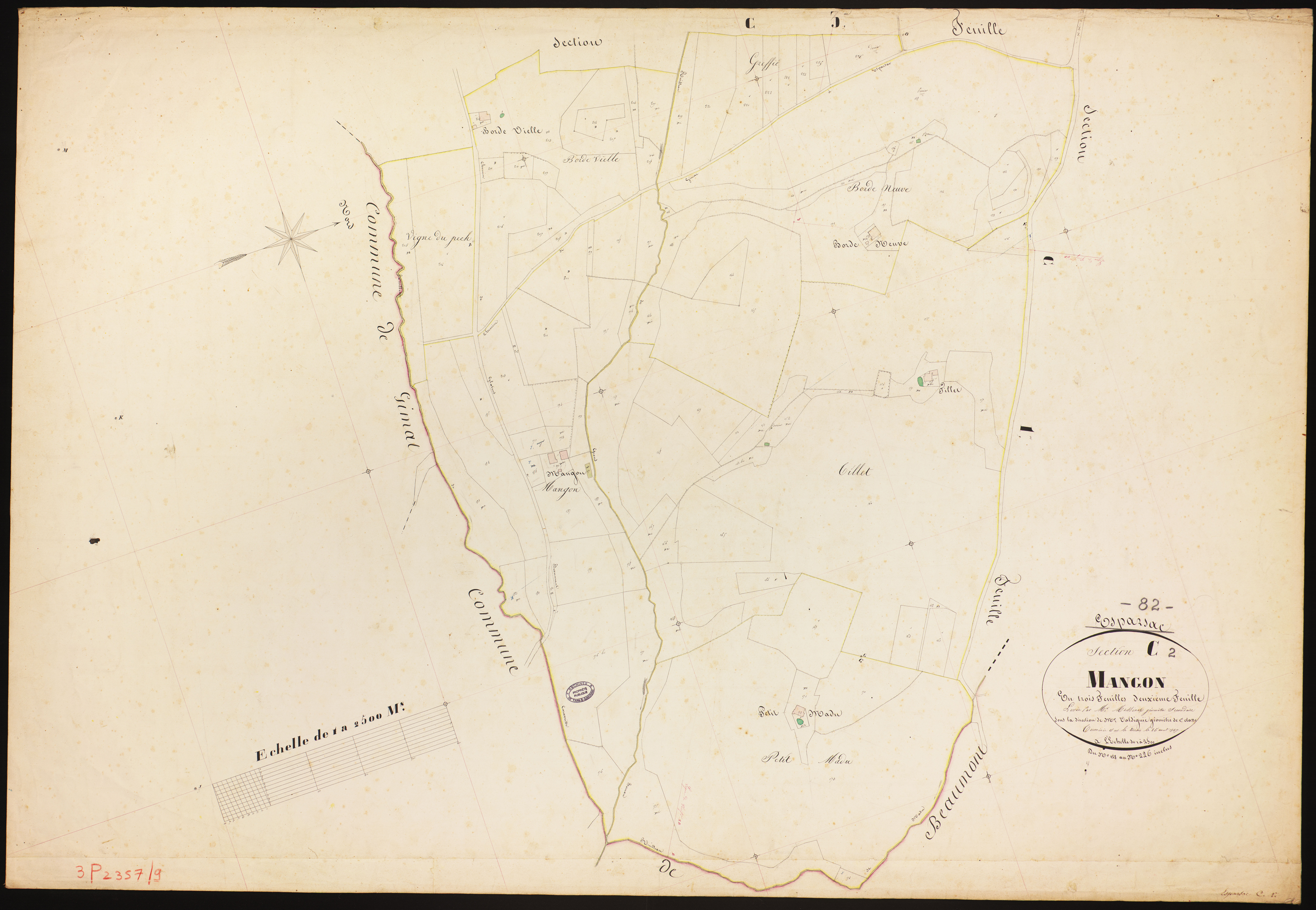 Esparsac - Section C - Mangon, 2e feuille