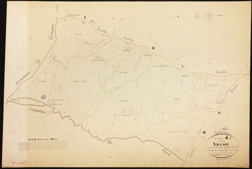 Esparsac - Section B - Le Village, 1ère feuille