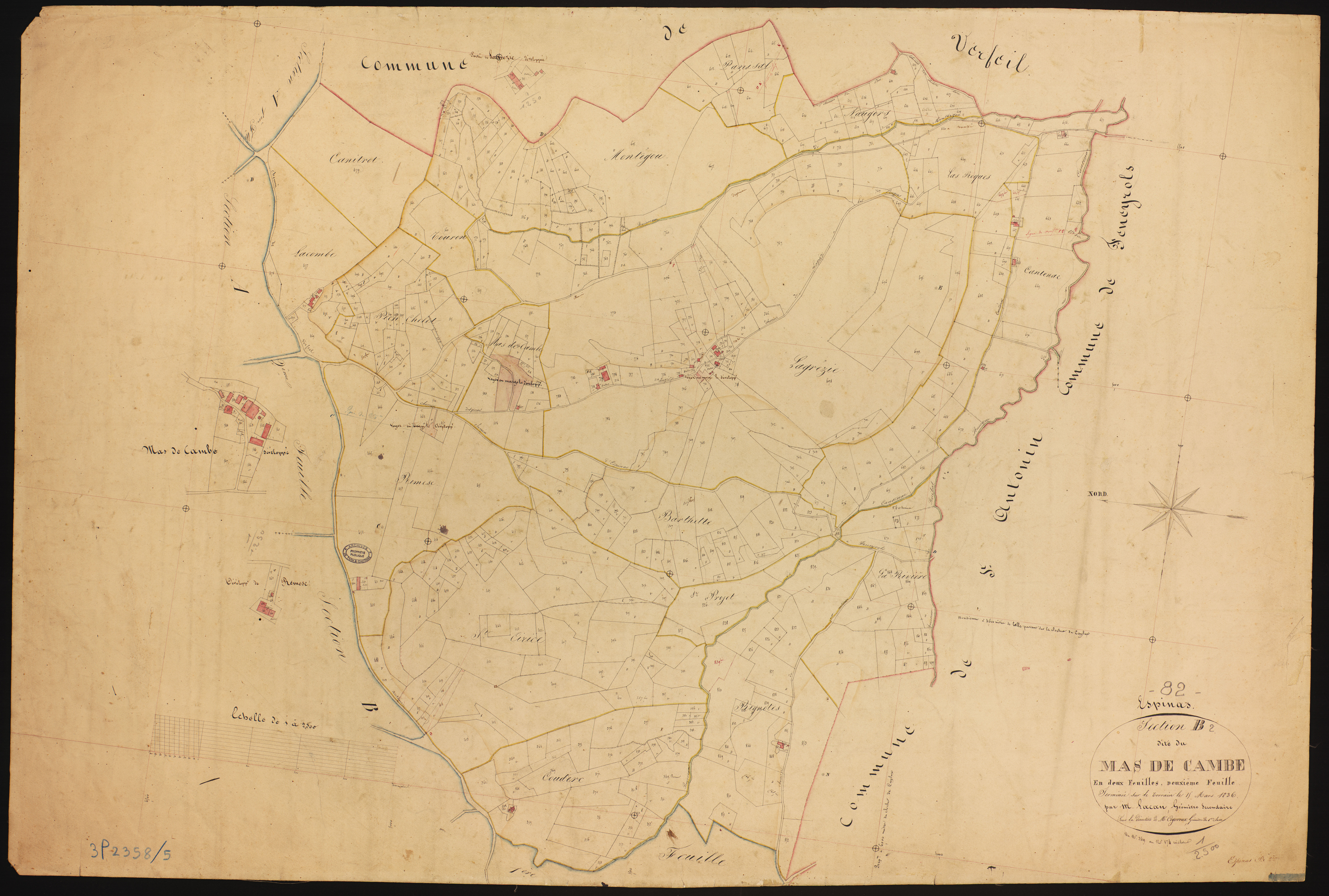 Espinas - Section B - Mas de Cambe, 2e feuille