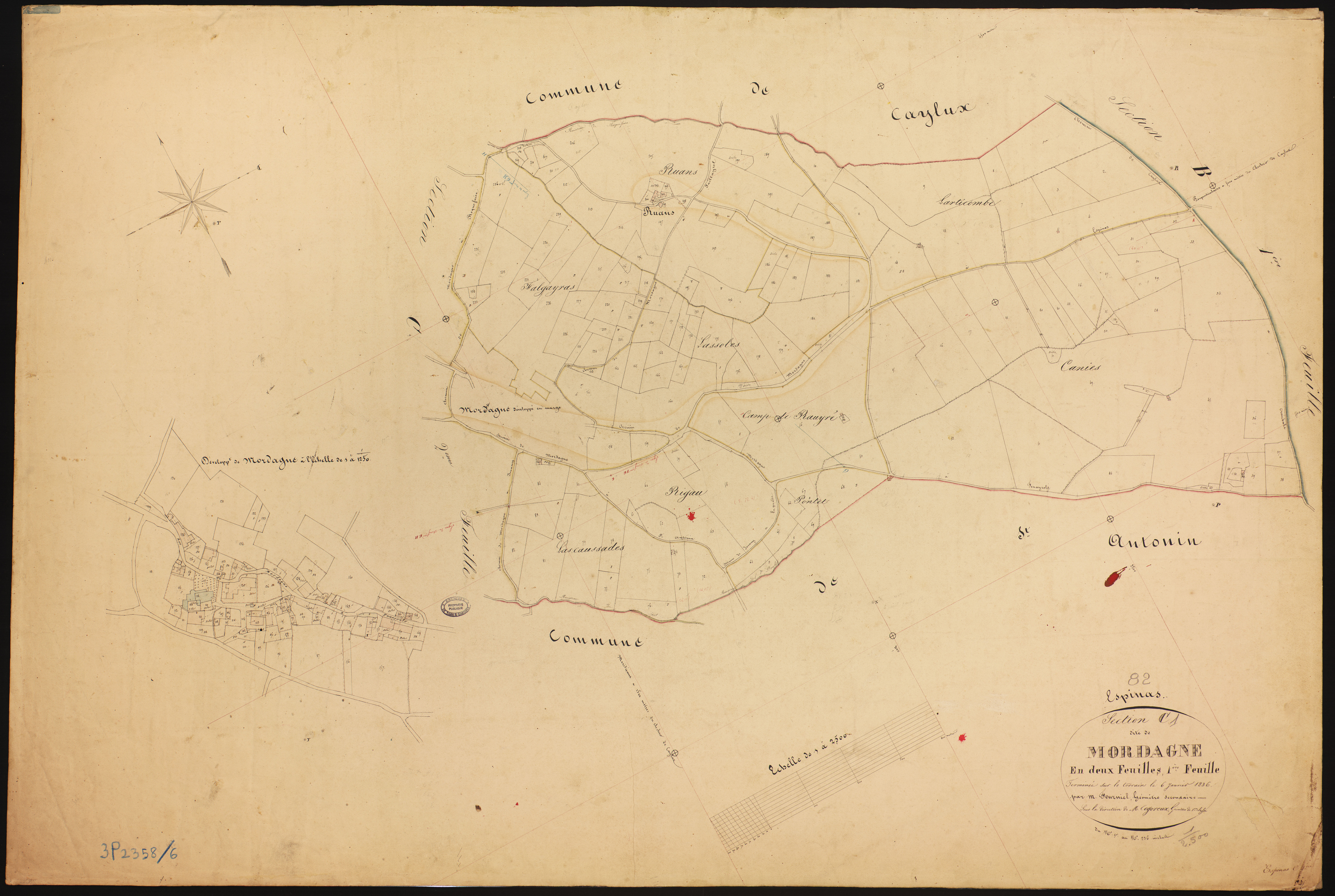 Espinas - Section C - Mordagne, 1ère feuille