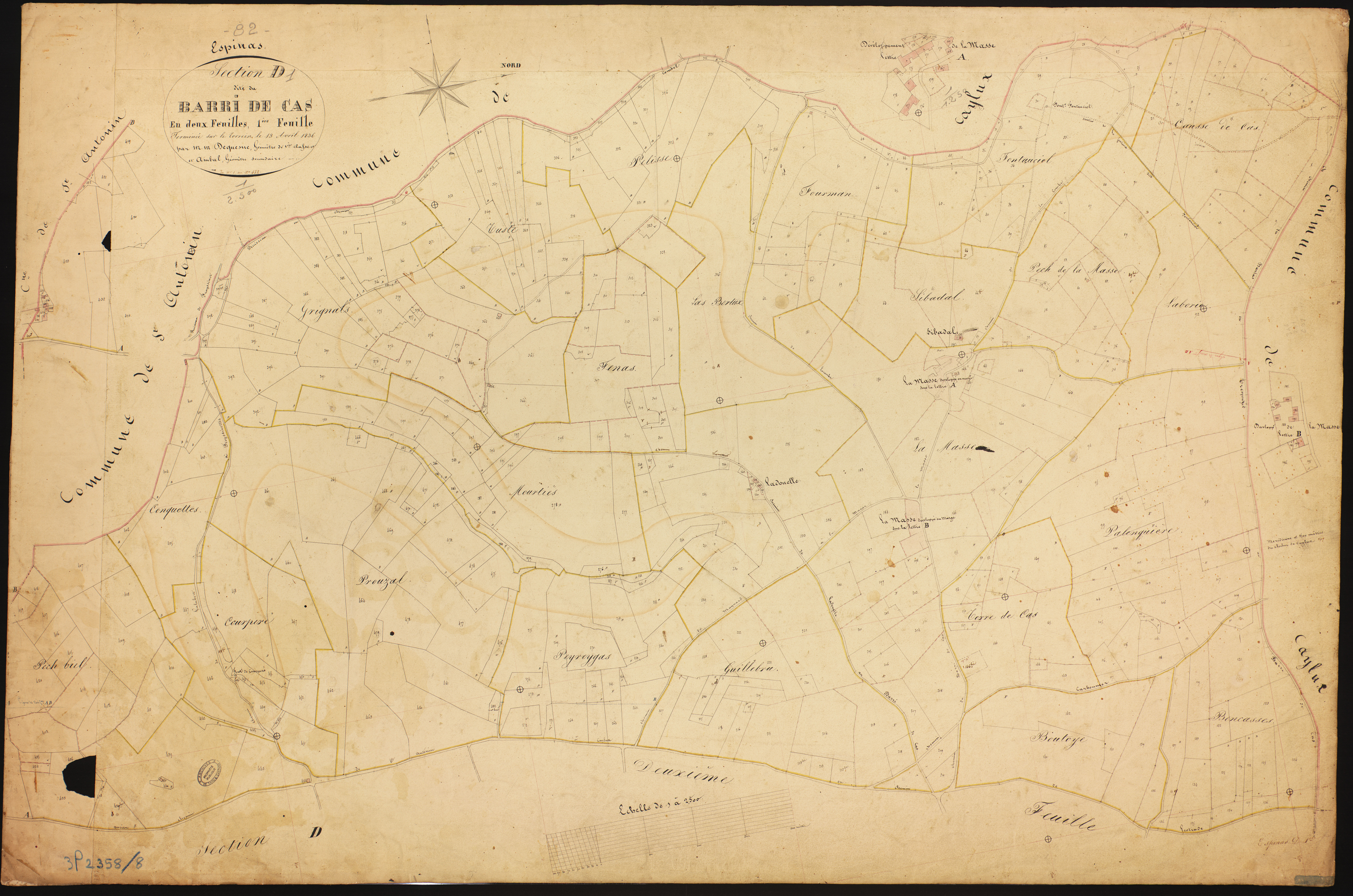 Espinas - Section D - Le Barri de Cas, 1ère feuille