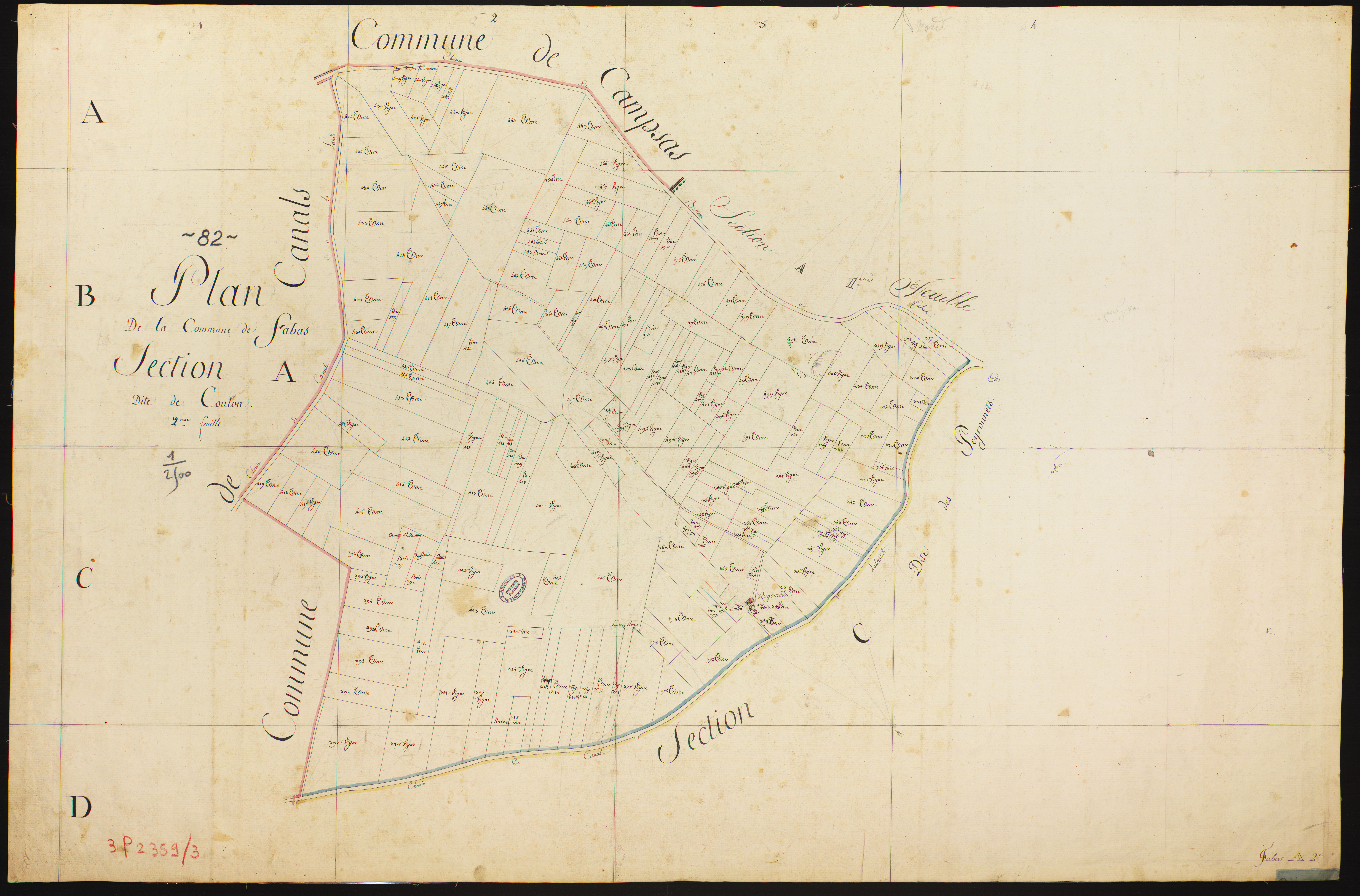 Fabas - Section A - Coulon, 2e feuille