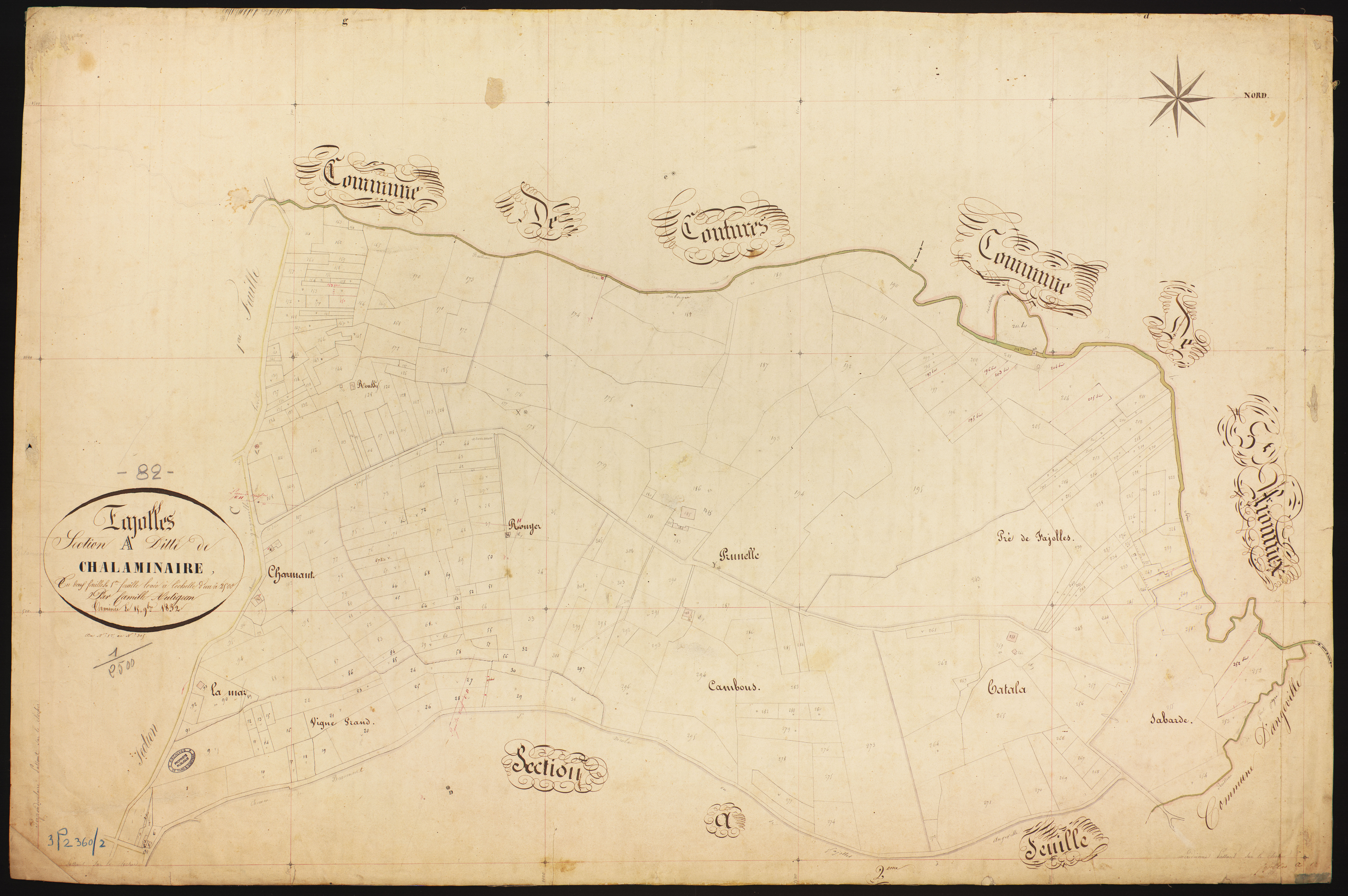 Fajolles - Section A - Chalaminaire, 1ère feuille