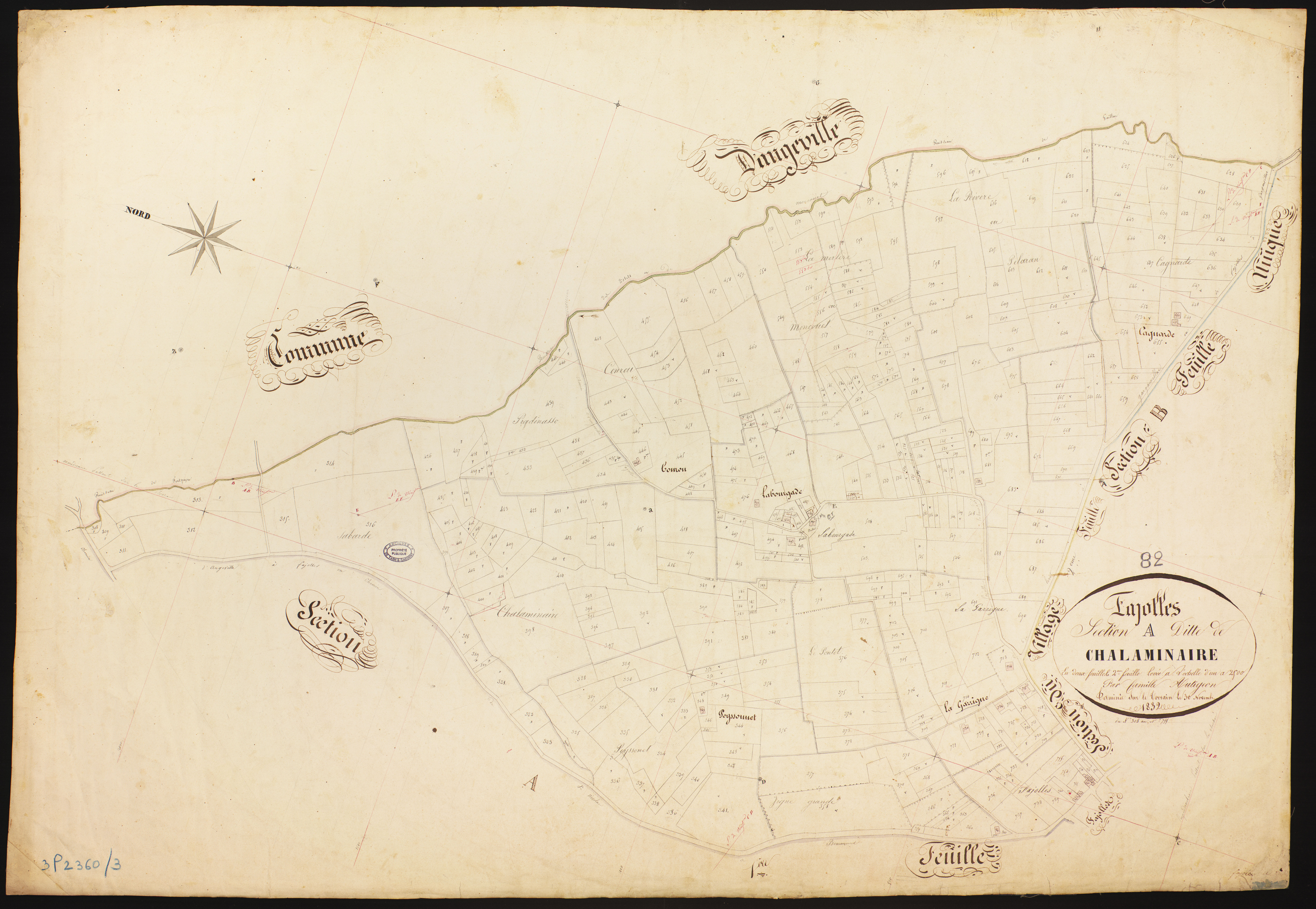 Fajolles - Section A - Chalaminaire, 2e feuille