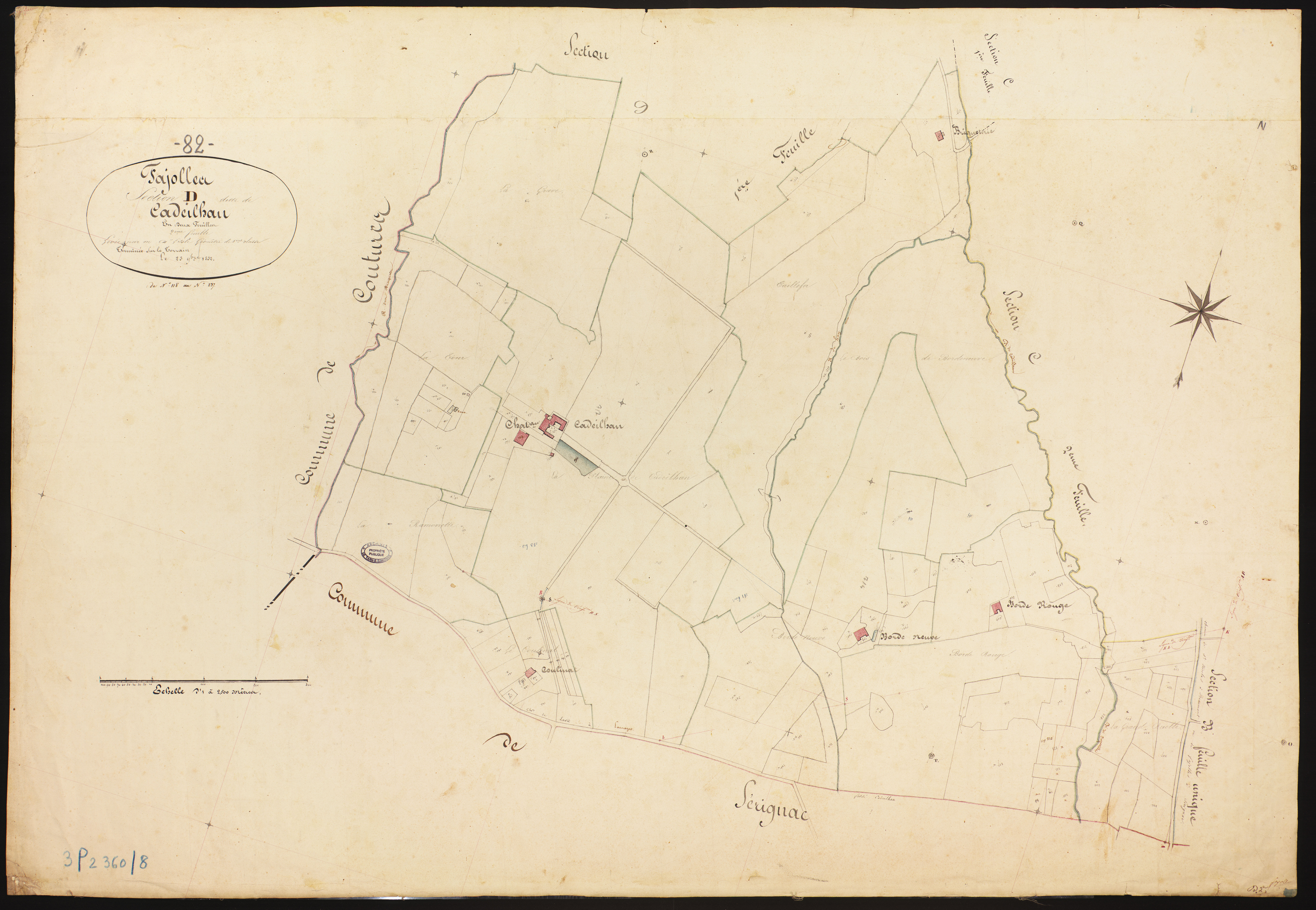 Fajolles - Section D - Cadeilhan, 2e feuille