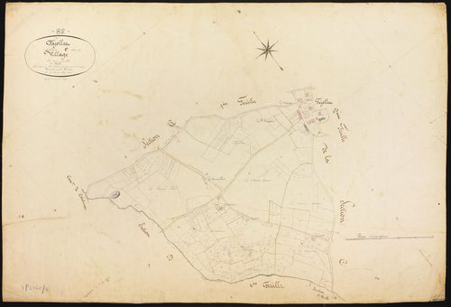 Fajolles - Section C - Le Village, 1ère feuille
