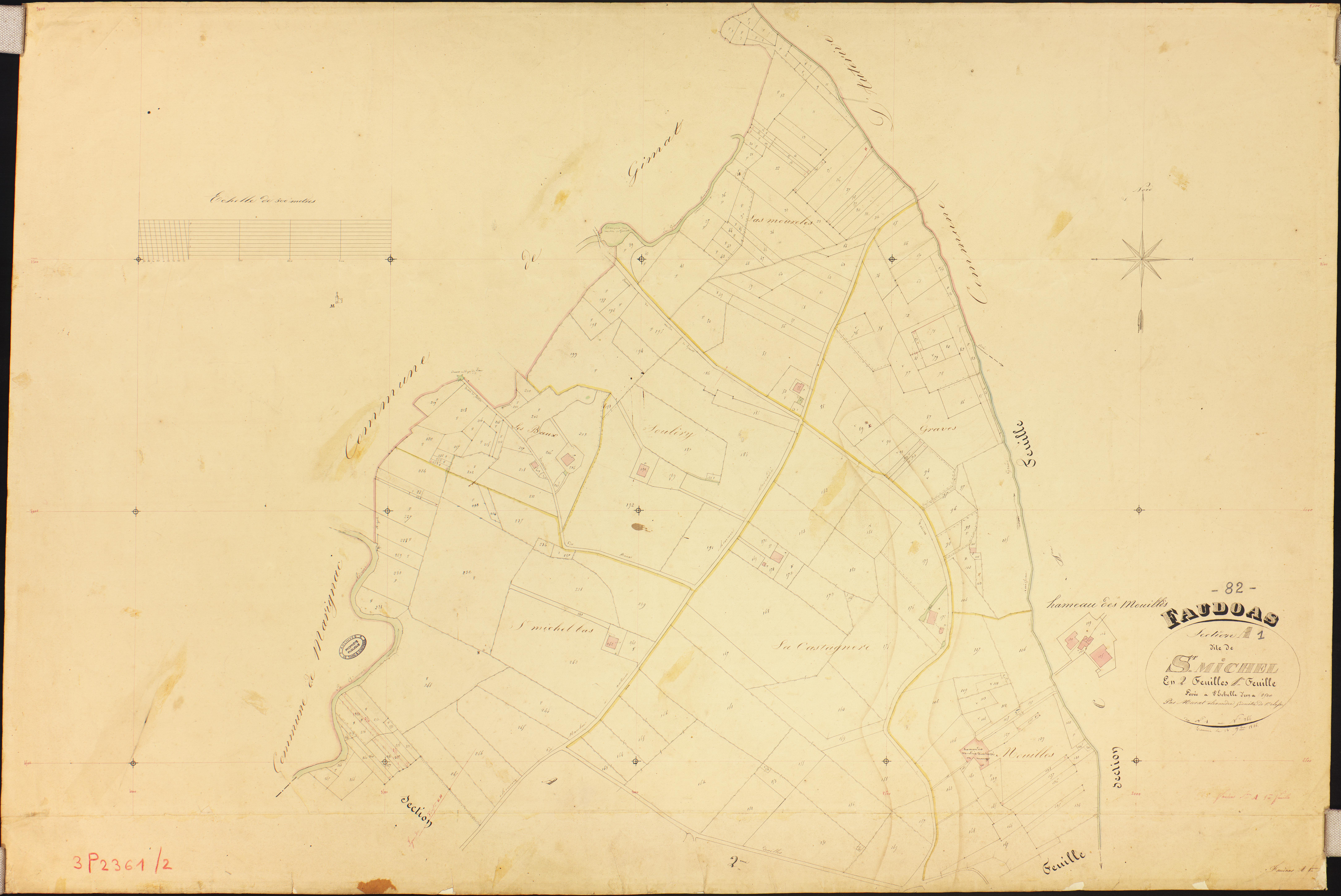 Faudoas - Section A - Saint-Michel, 1ère feuille