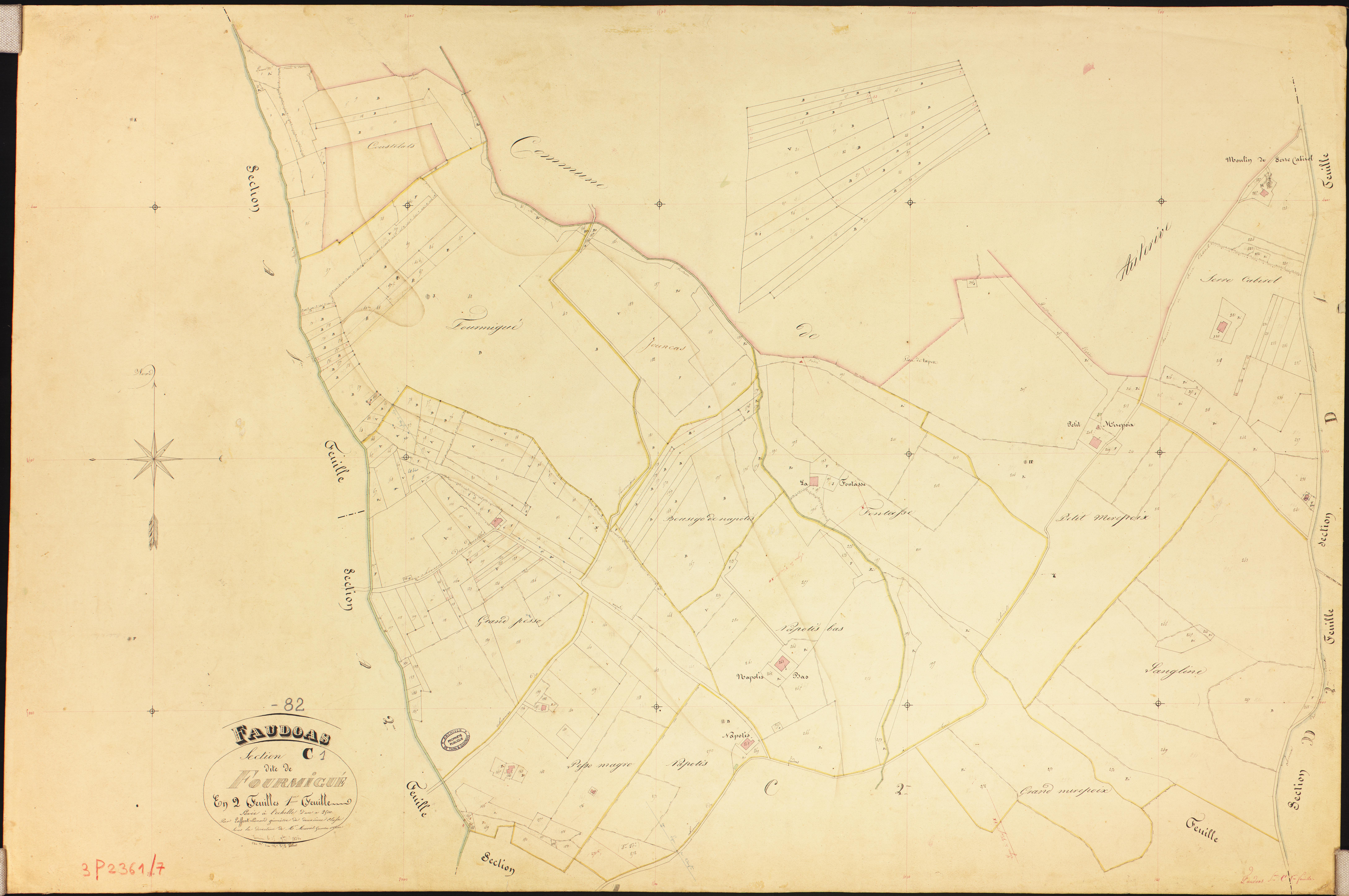 Faudoas - Section C - Fourmigué, 1ère feuille