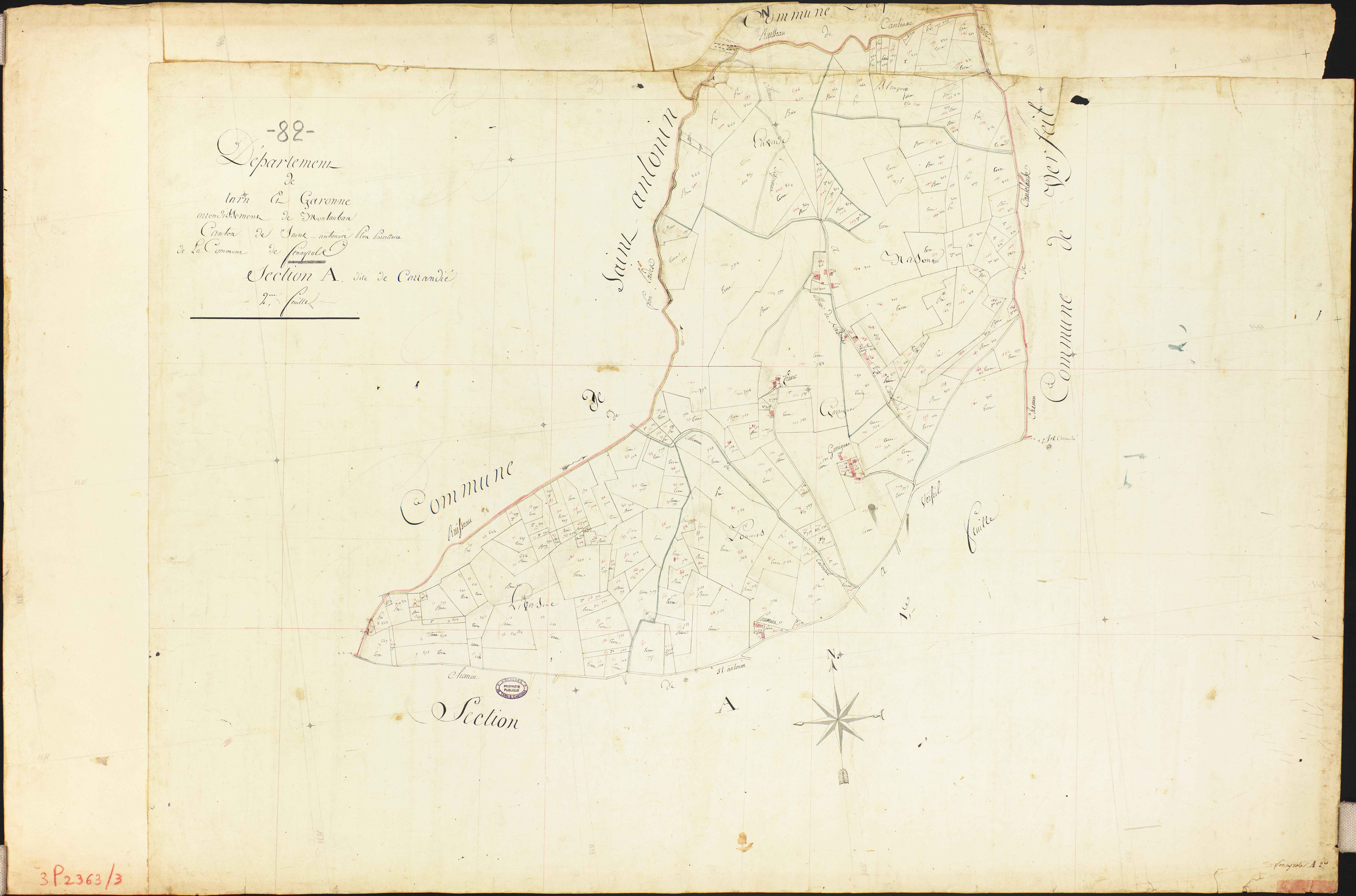 Féneyrols - Section A - Carrandié, 2e feuille