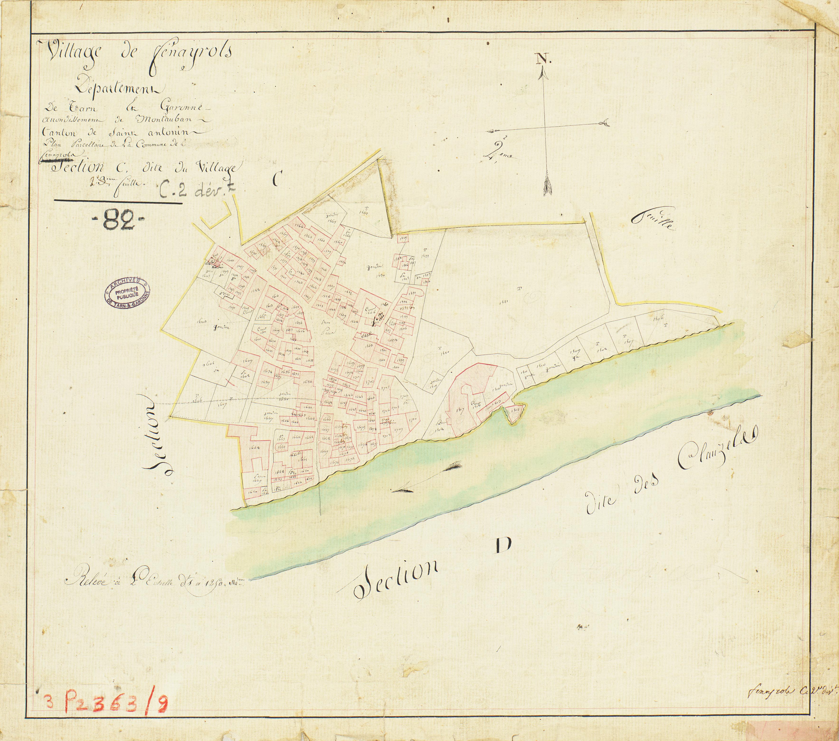 Féneyrols - Section C - Fenayrols, 3e feuille