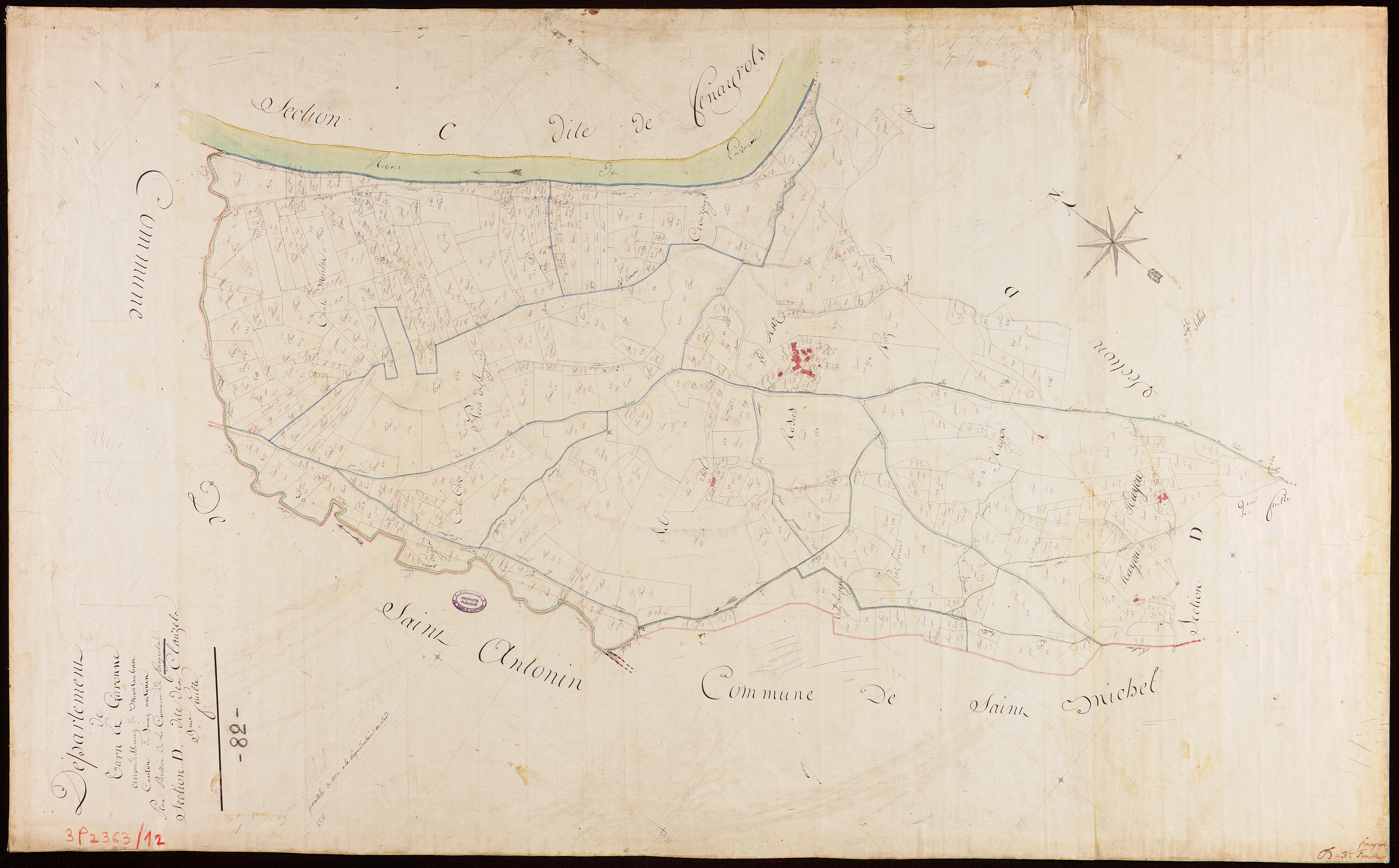 Féneyrols - Section D - Les Clauzels, 3e feuille