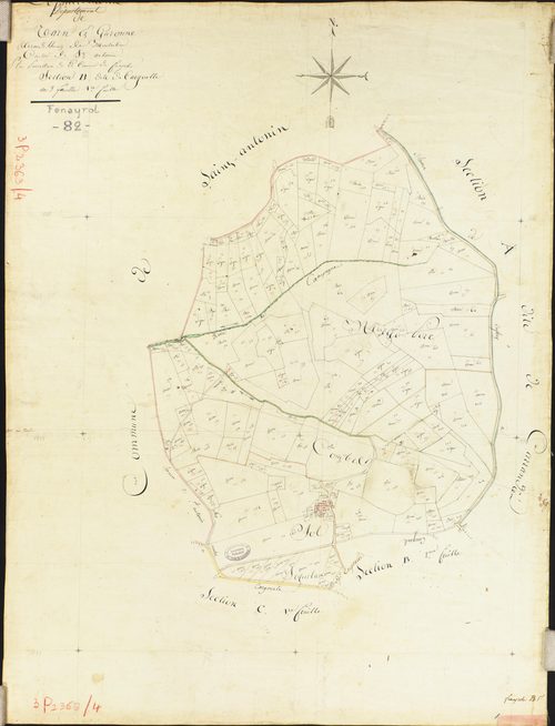 Féneyrols - Section B - Cargoalle, 1ère feuille