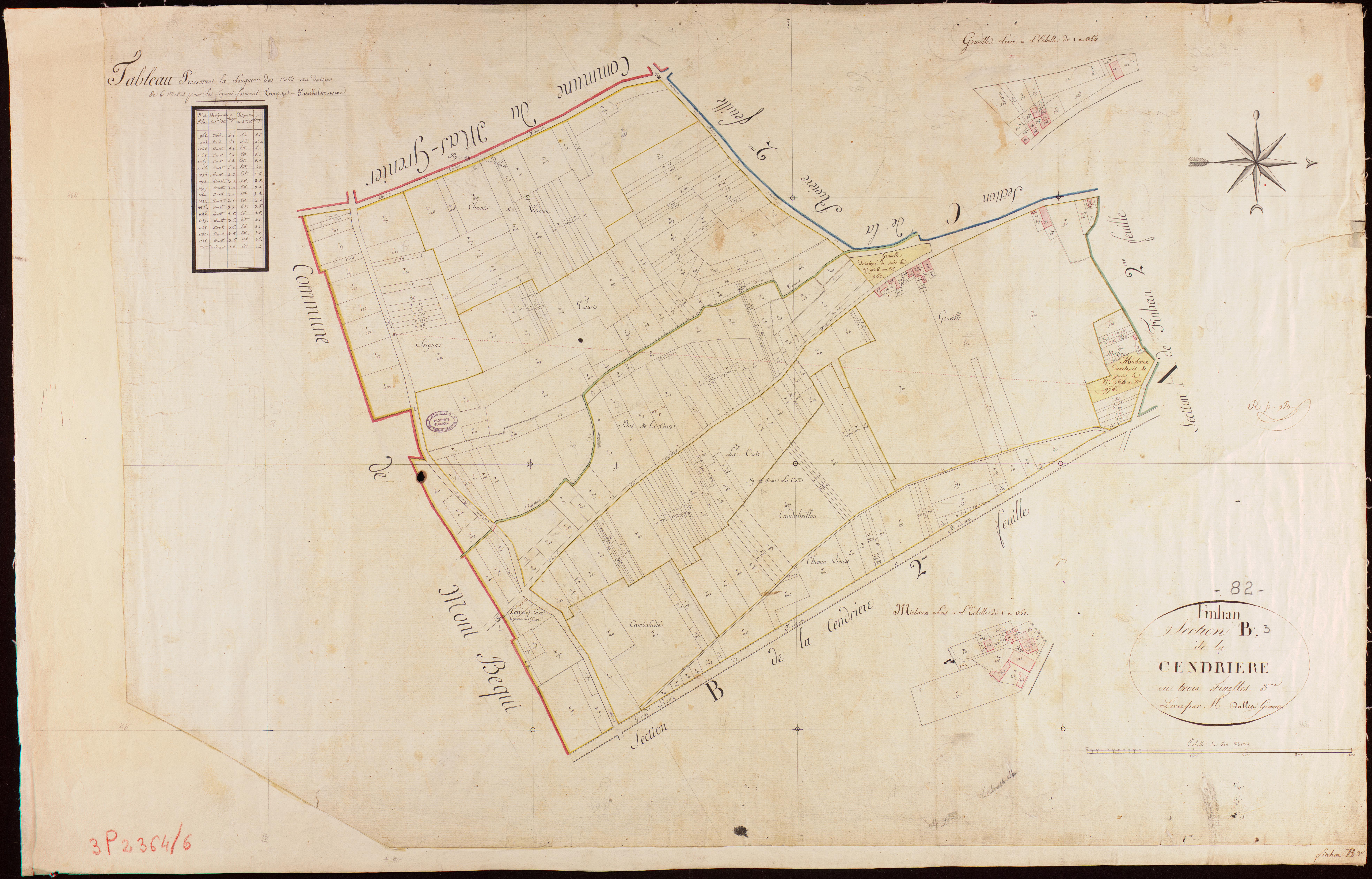 Finhan - Section B - La Cendrière, 3e feuille
