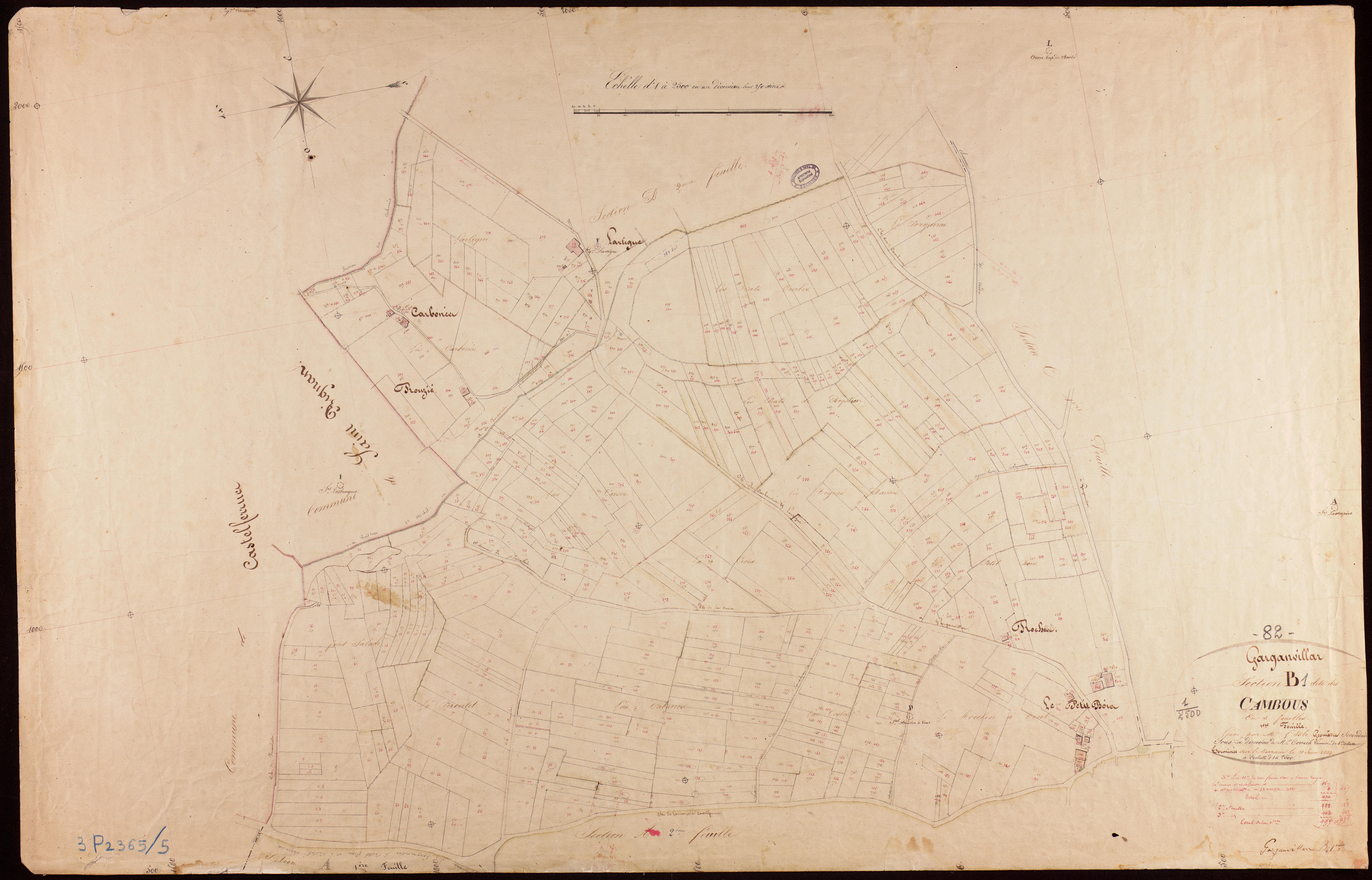 Garganvillar - Section B - Les Cambous, 1ère feuille