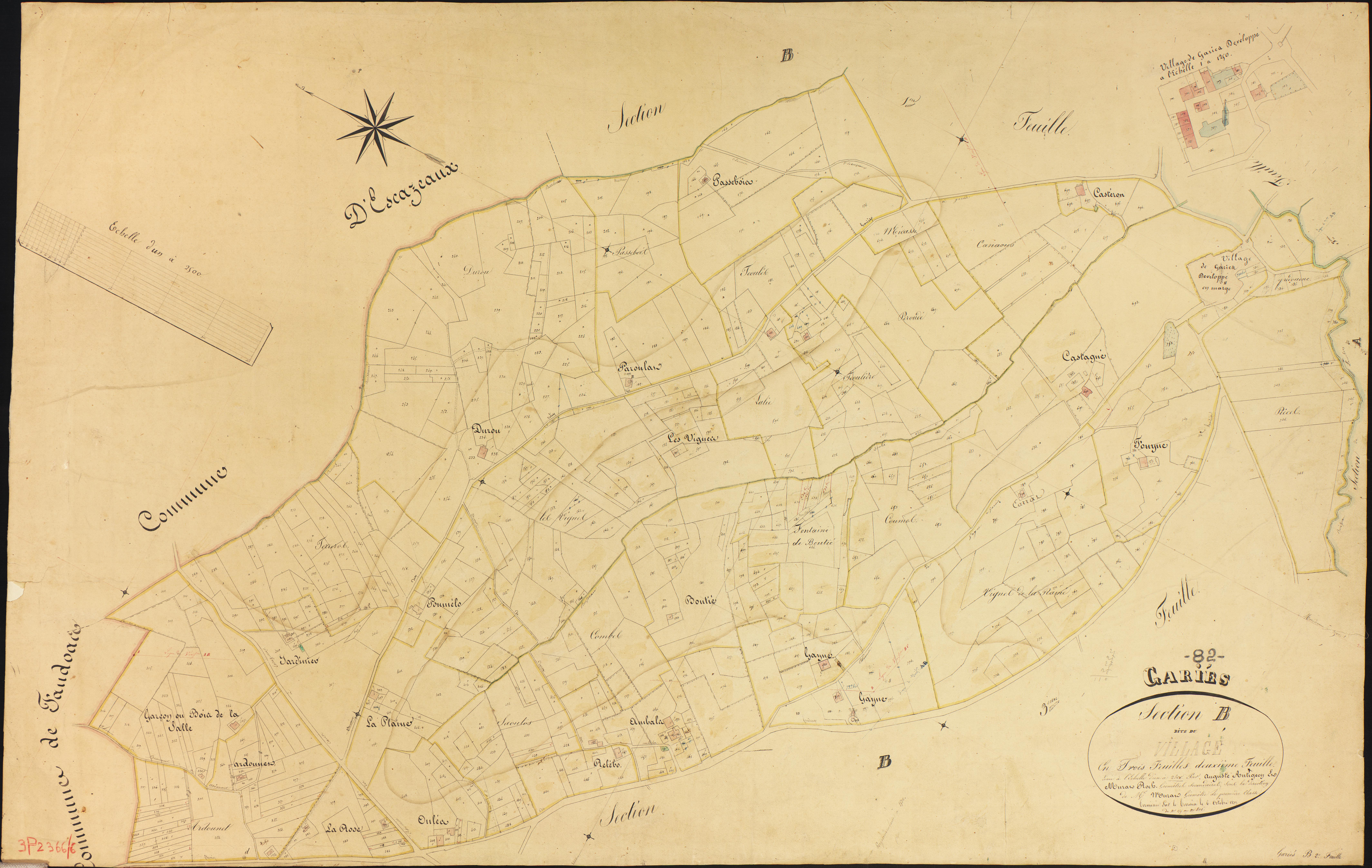 Gariès - Section B - Le Village, 2e feuille