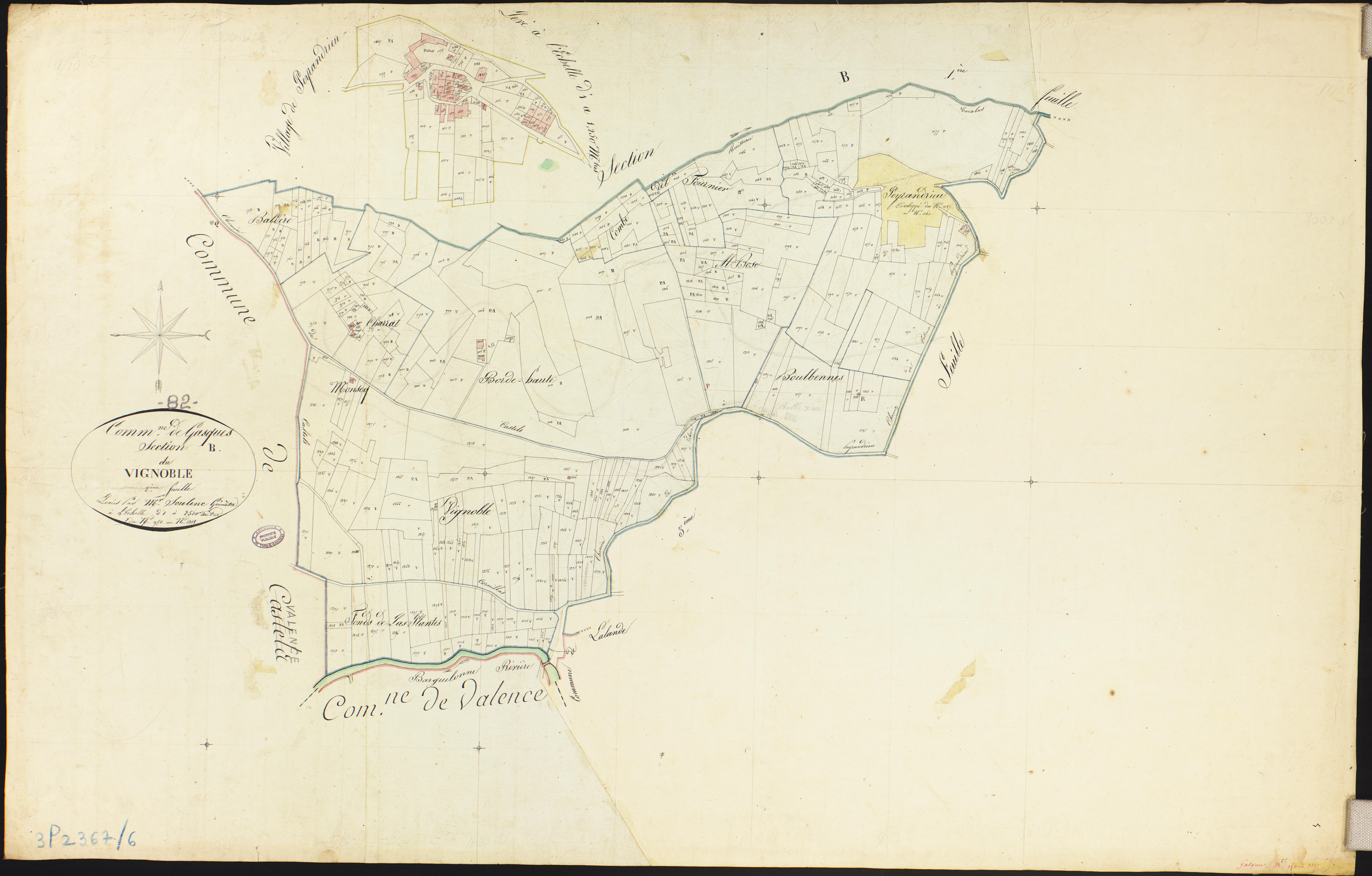 Gasques - Section B - Le Vignoble, 2e feuille