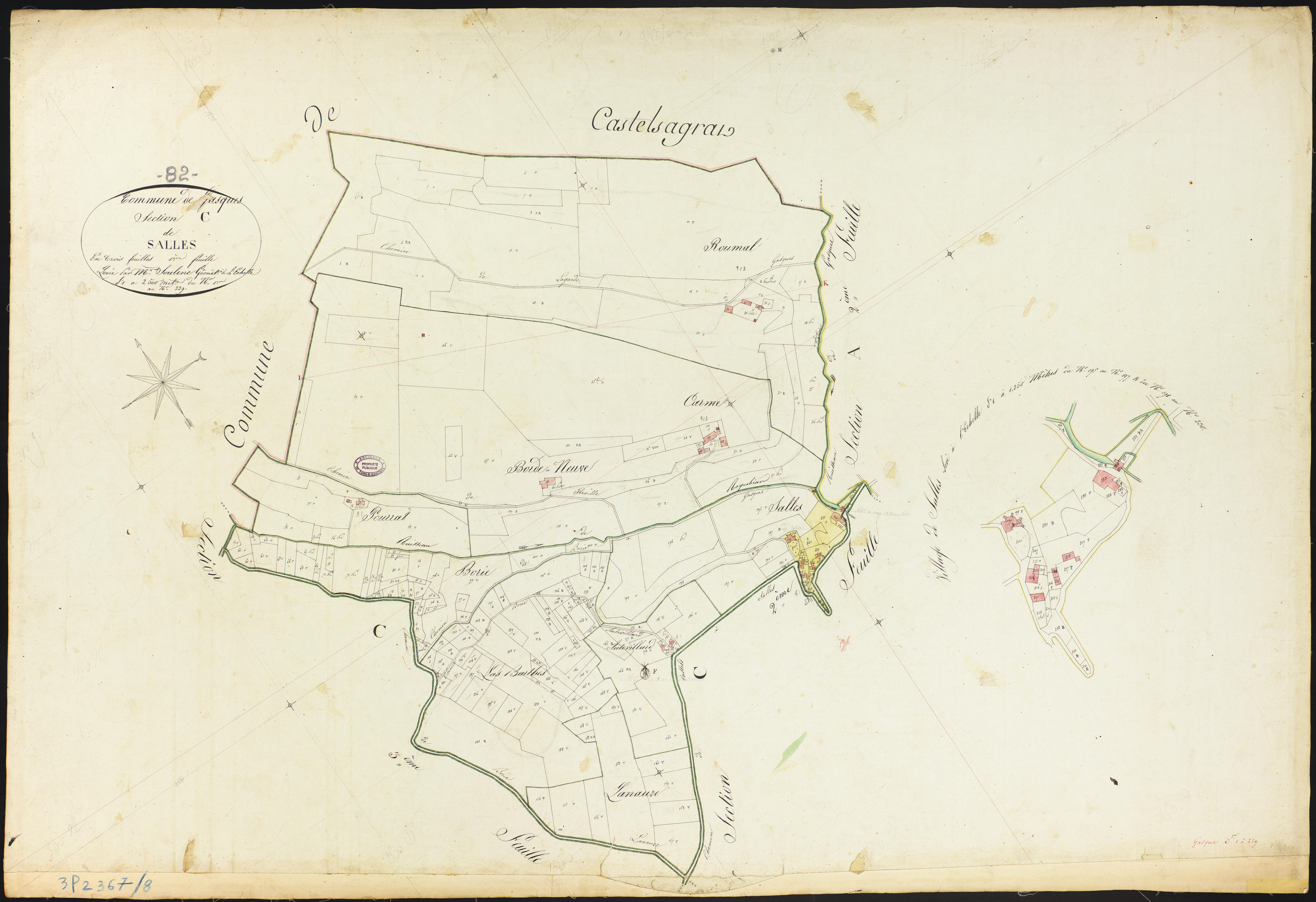 Gasques - Section C - Salles, 1ère feuille