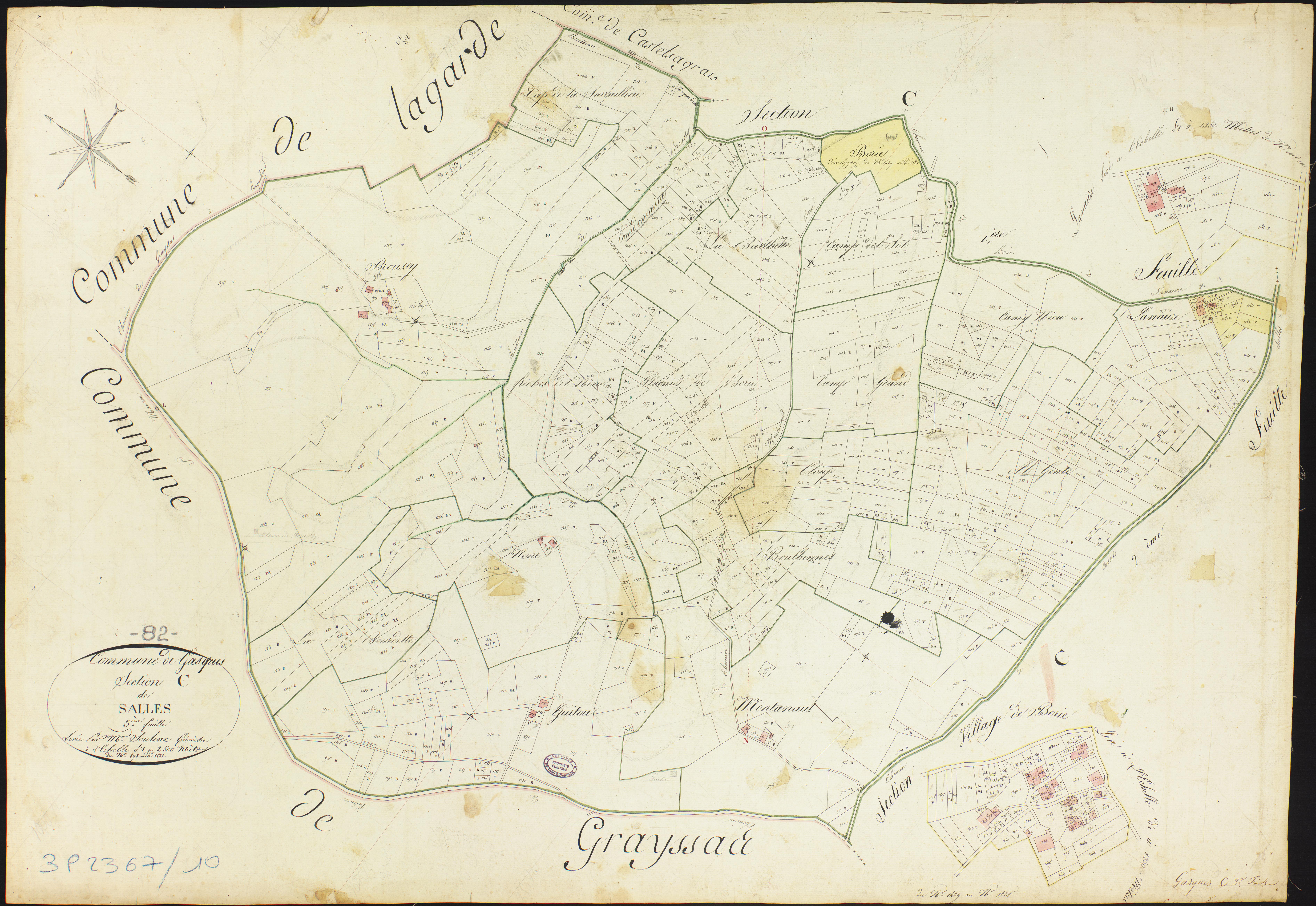 Gasques - Section C - Salles, 3e feuille