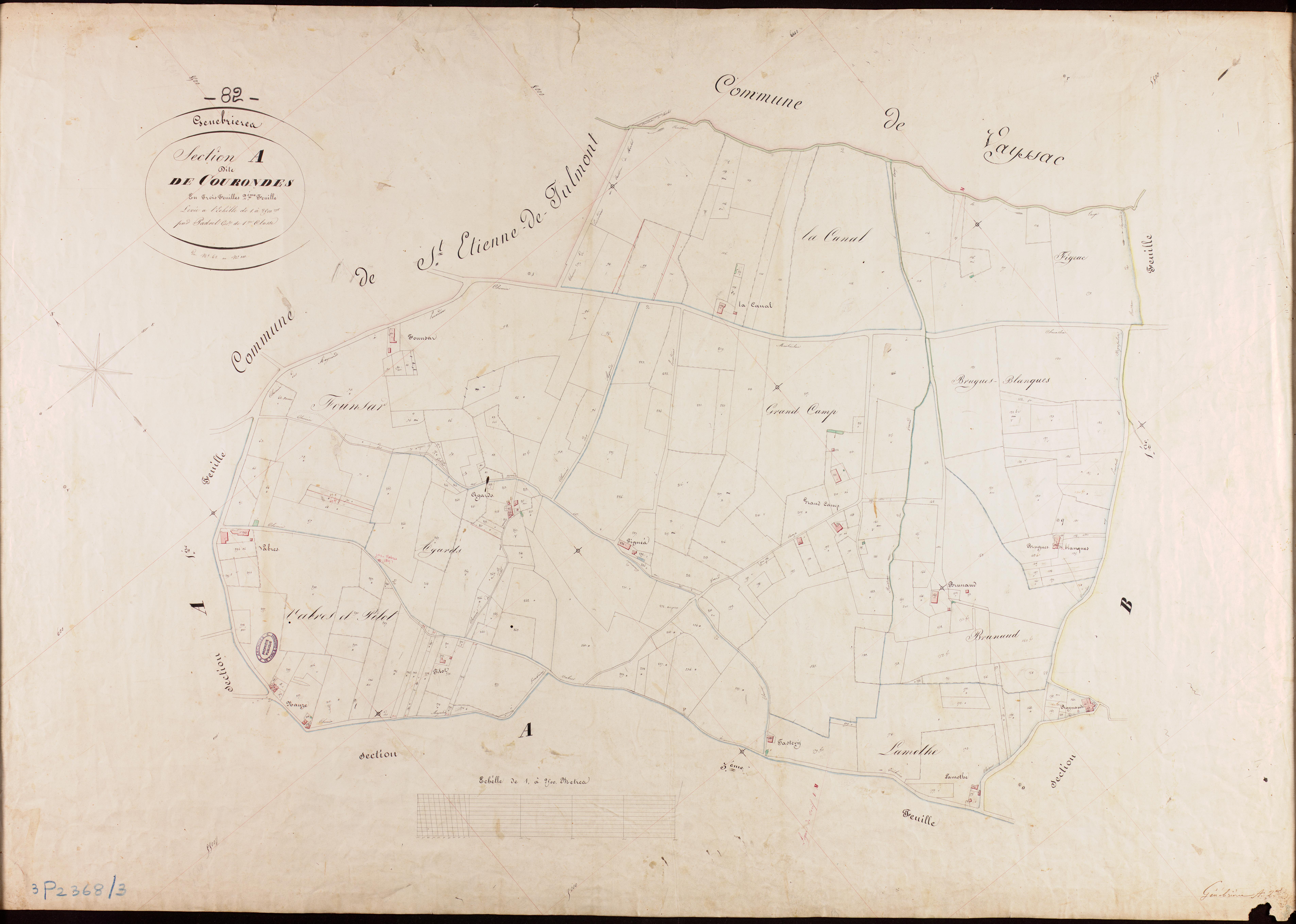 Génébrières - Section A - Courondes, 2e feuille