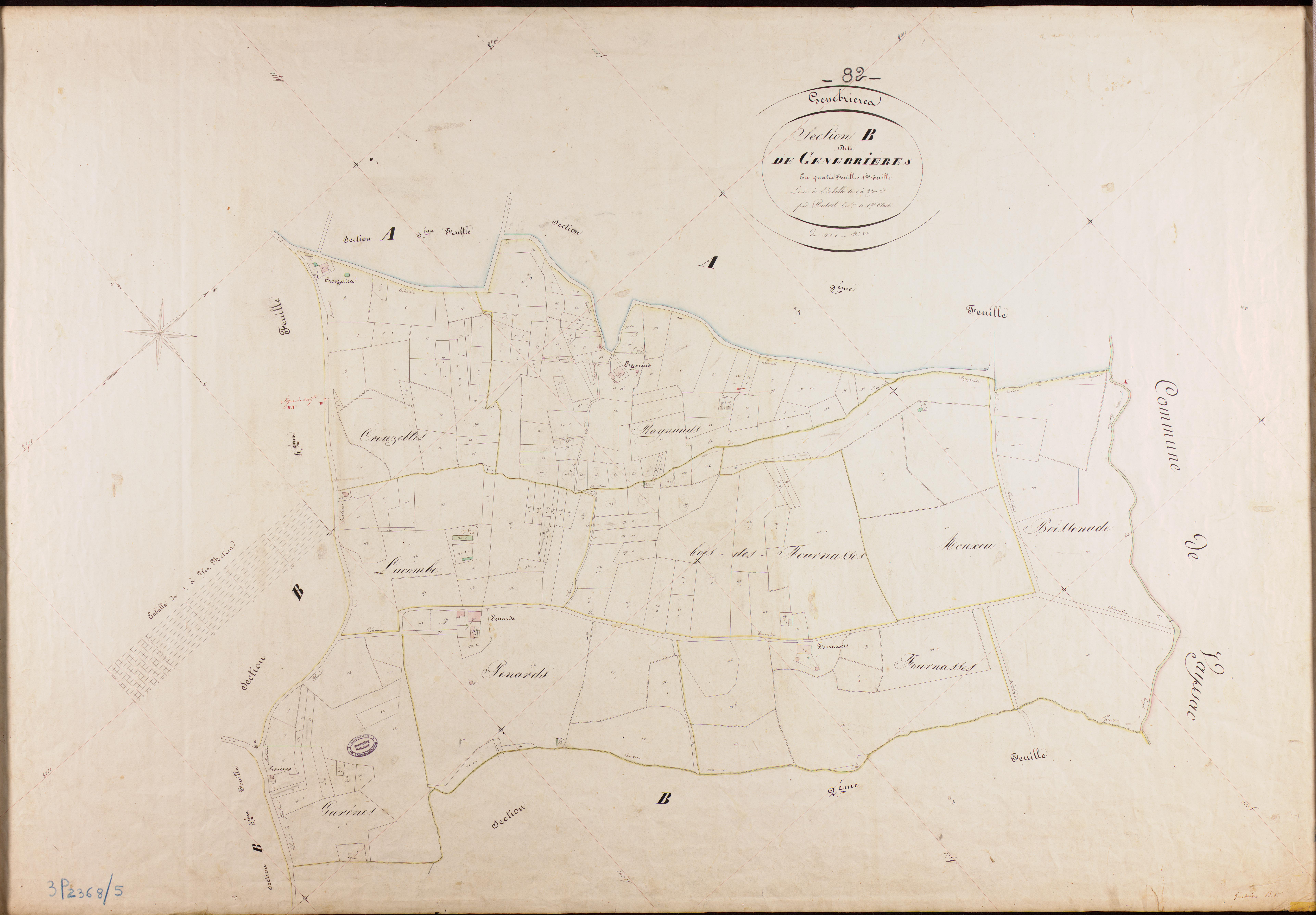 Génébrières - Section B - Genébrières, 1ère feuille