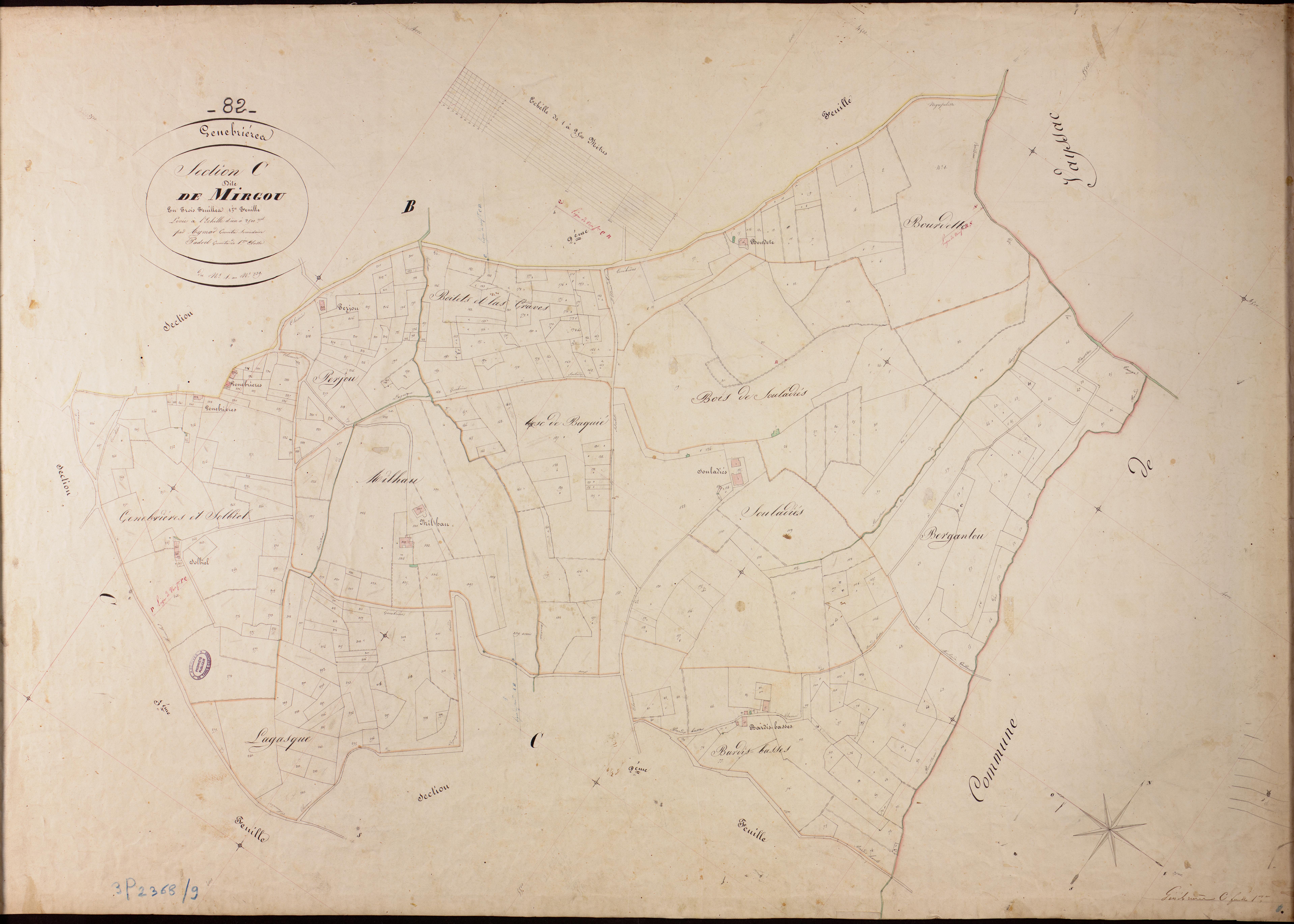 Génébrières - Section C - Mirgou, 1ère feuille