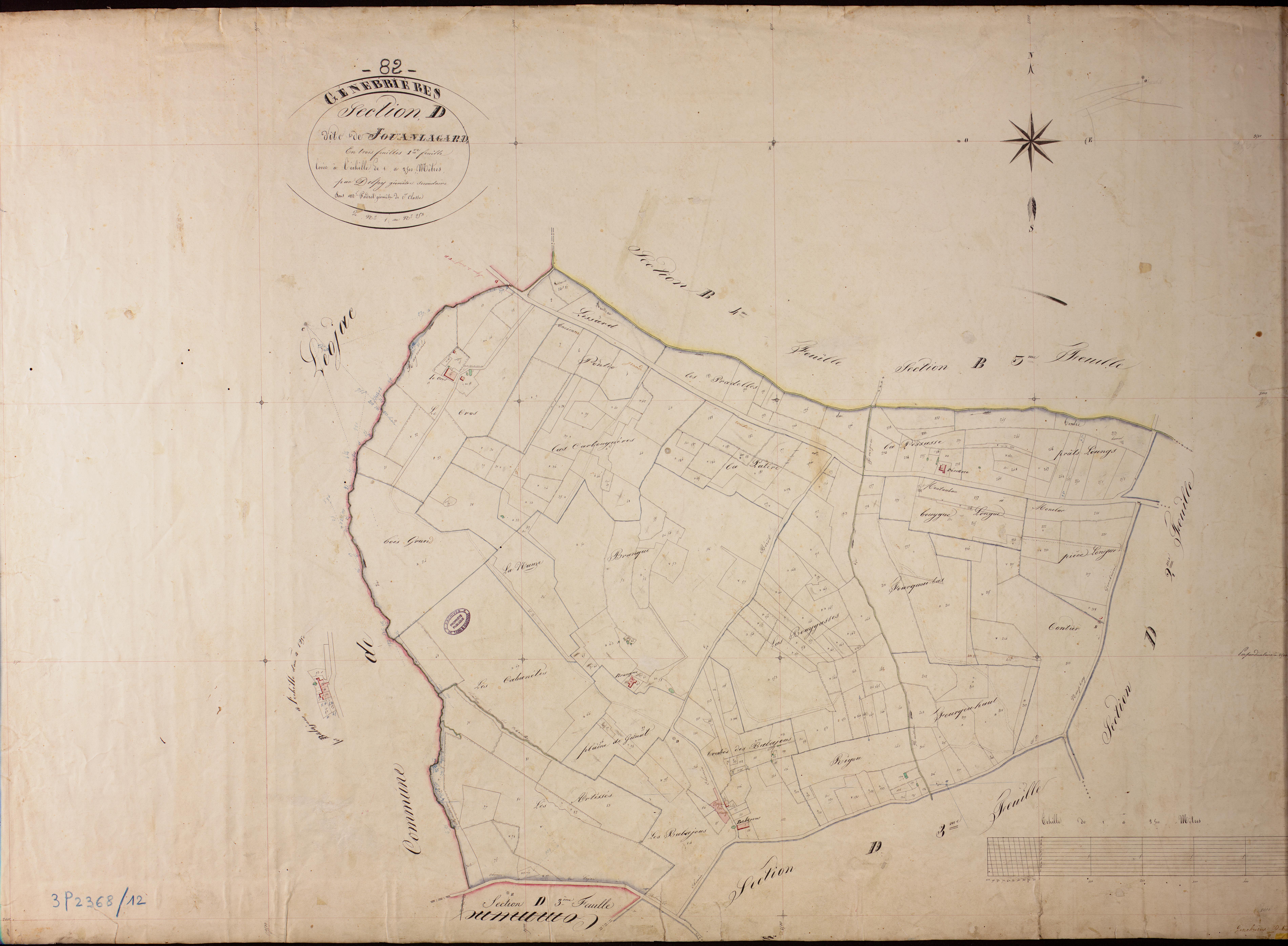 Génébrières - Section D - Jouanlagarde, 1ère feuille