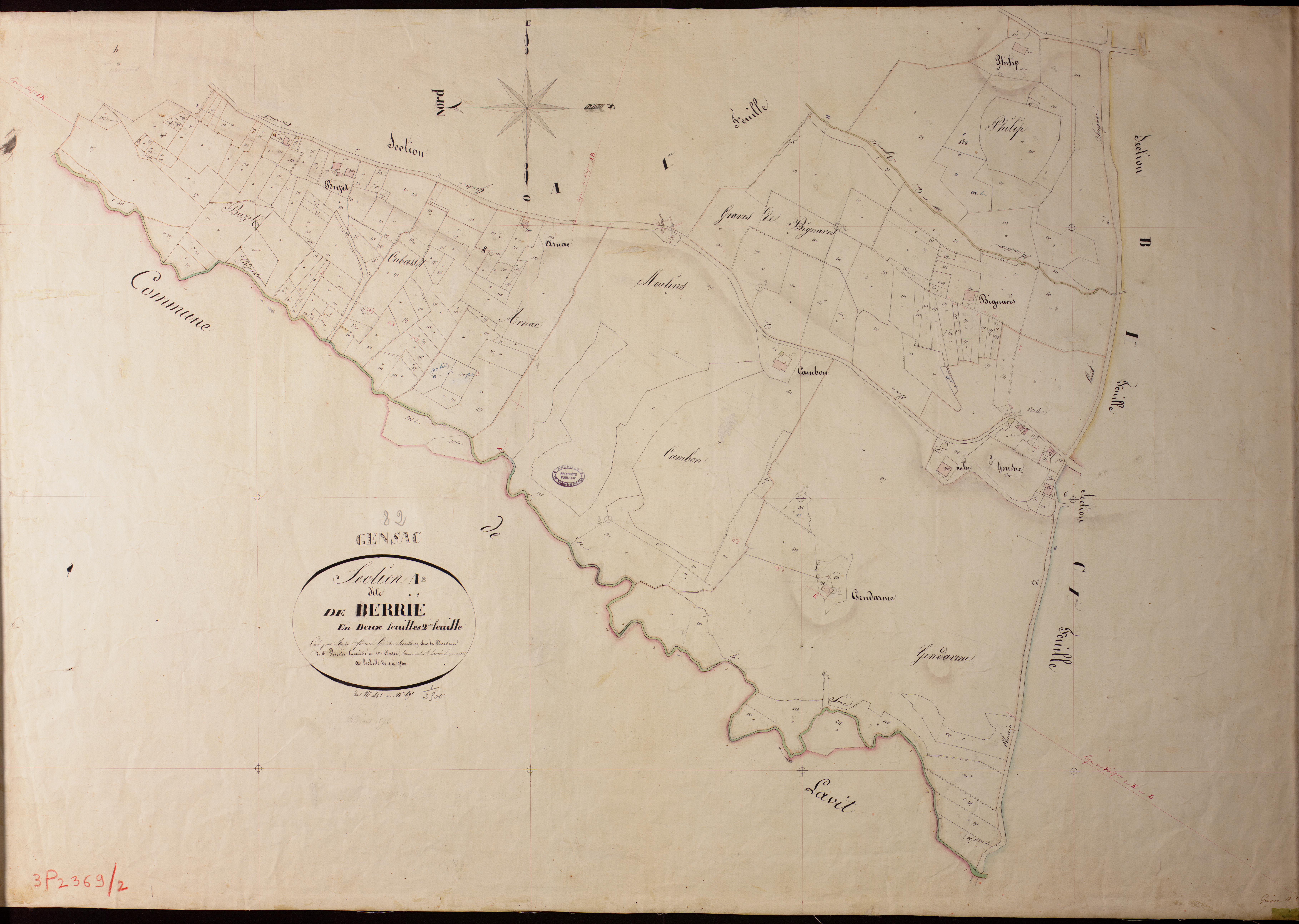 Gensac - Section A - Berrié, 2e feuille
