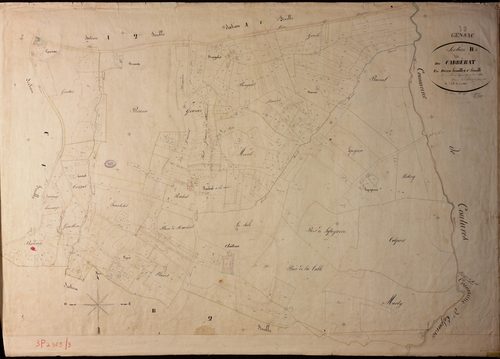 Gensac - Section B - Le Carrérat, 1ère feuille