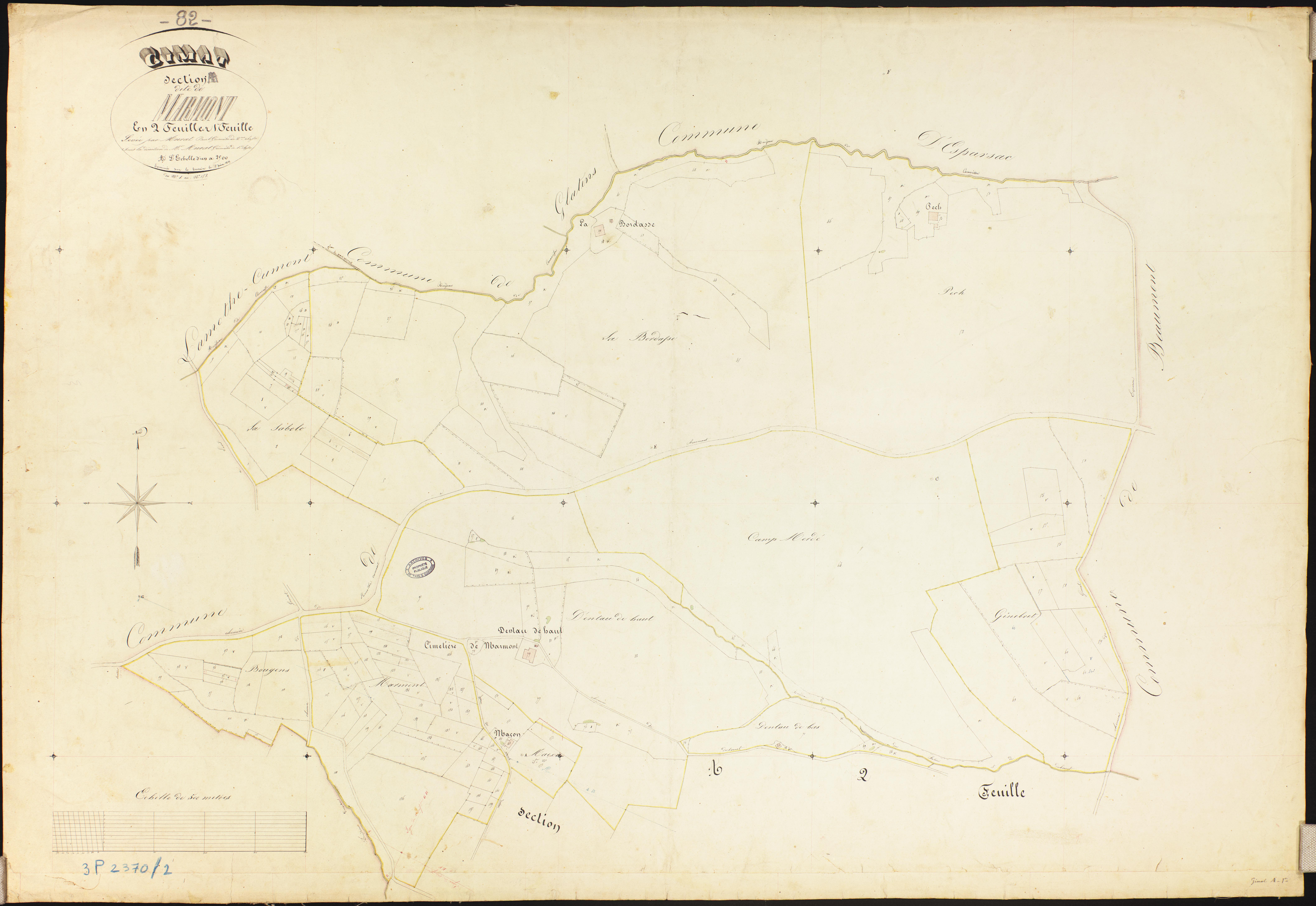Gimat - Section A - Marmont, 1ère feuille