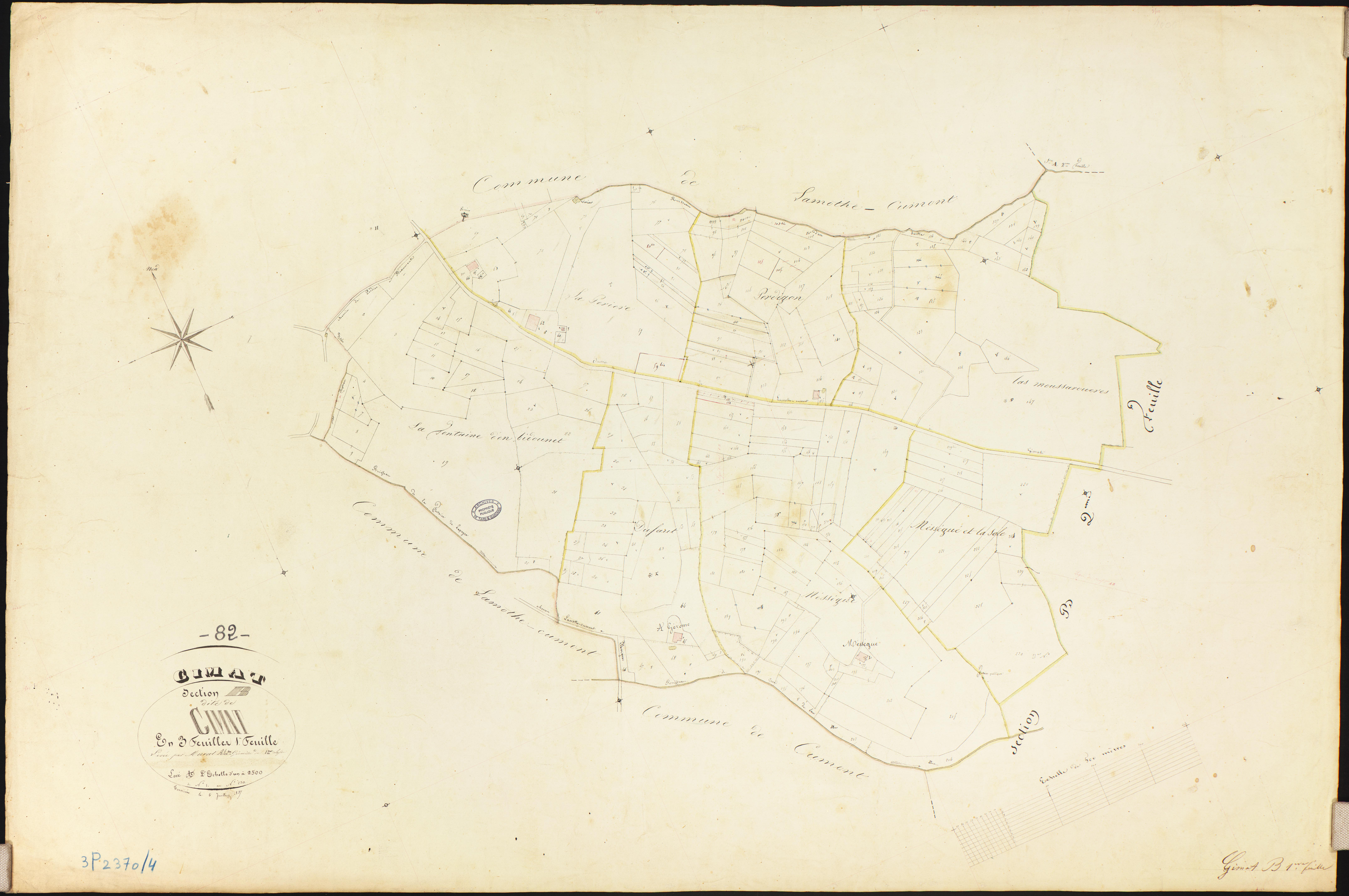 Gimat - Section B - Gimat, 1ère feuille