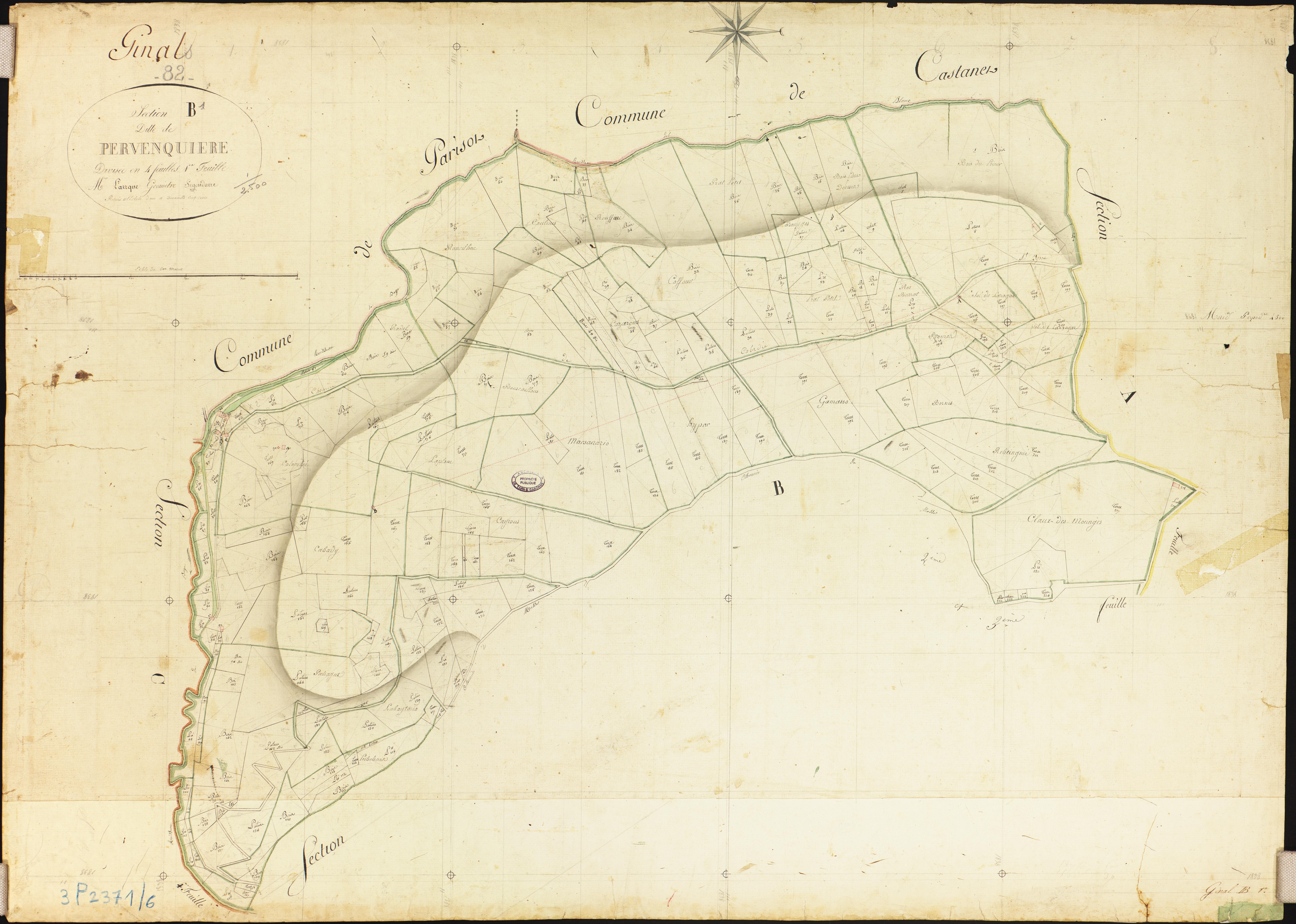 Ginals - Section B - Pervenquière, 1ère feuille