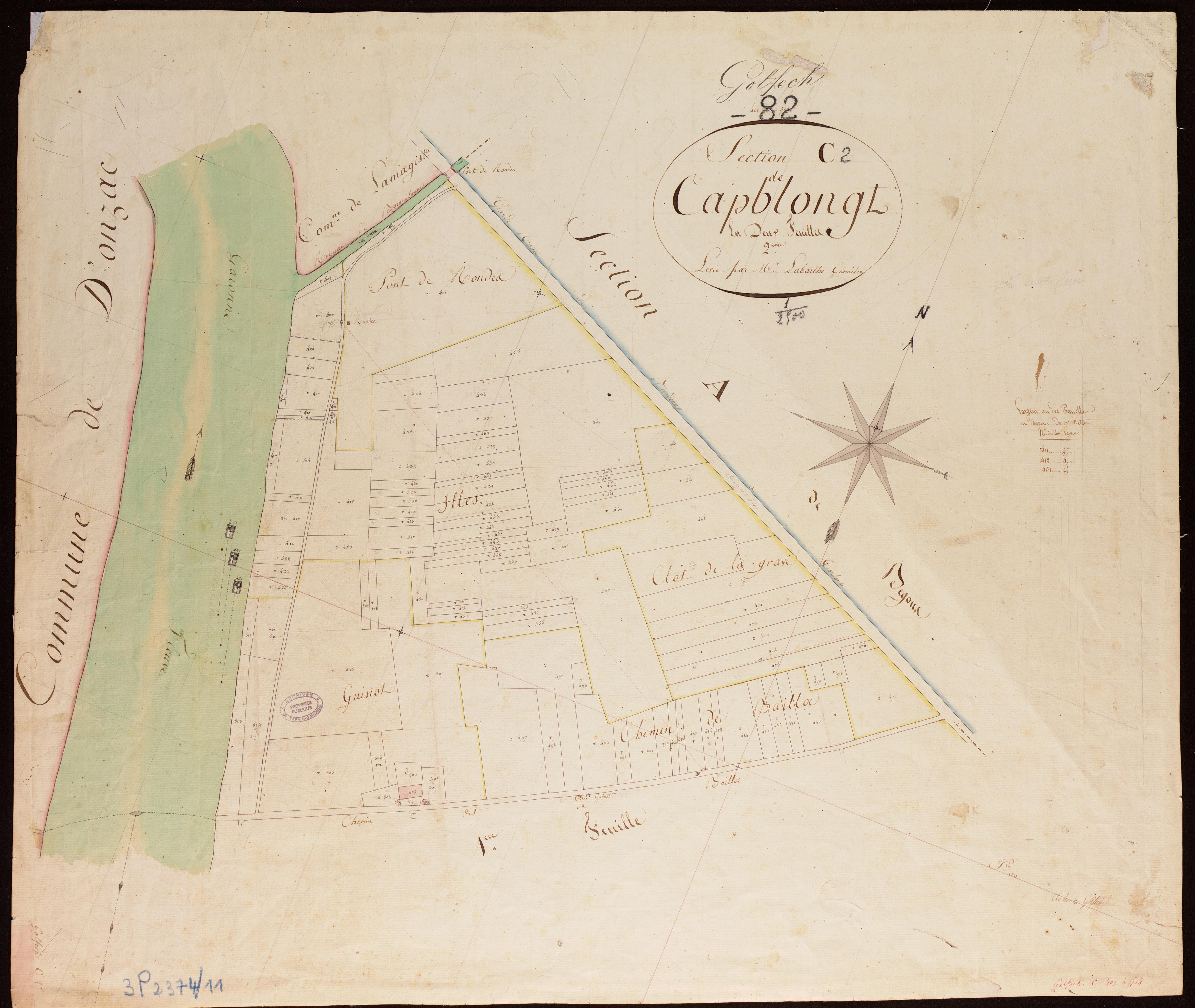 Golfech - Section C - Capblongt, 2e feuille : alluvions et corrosions