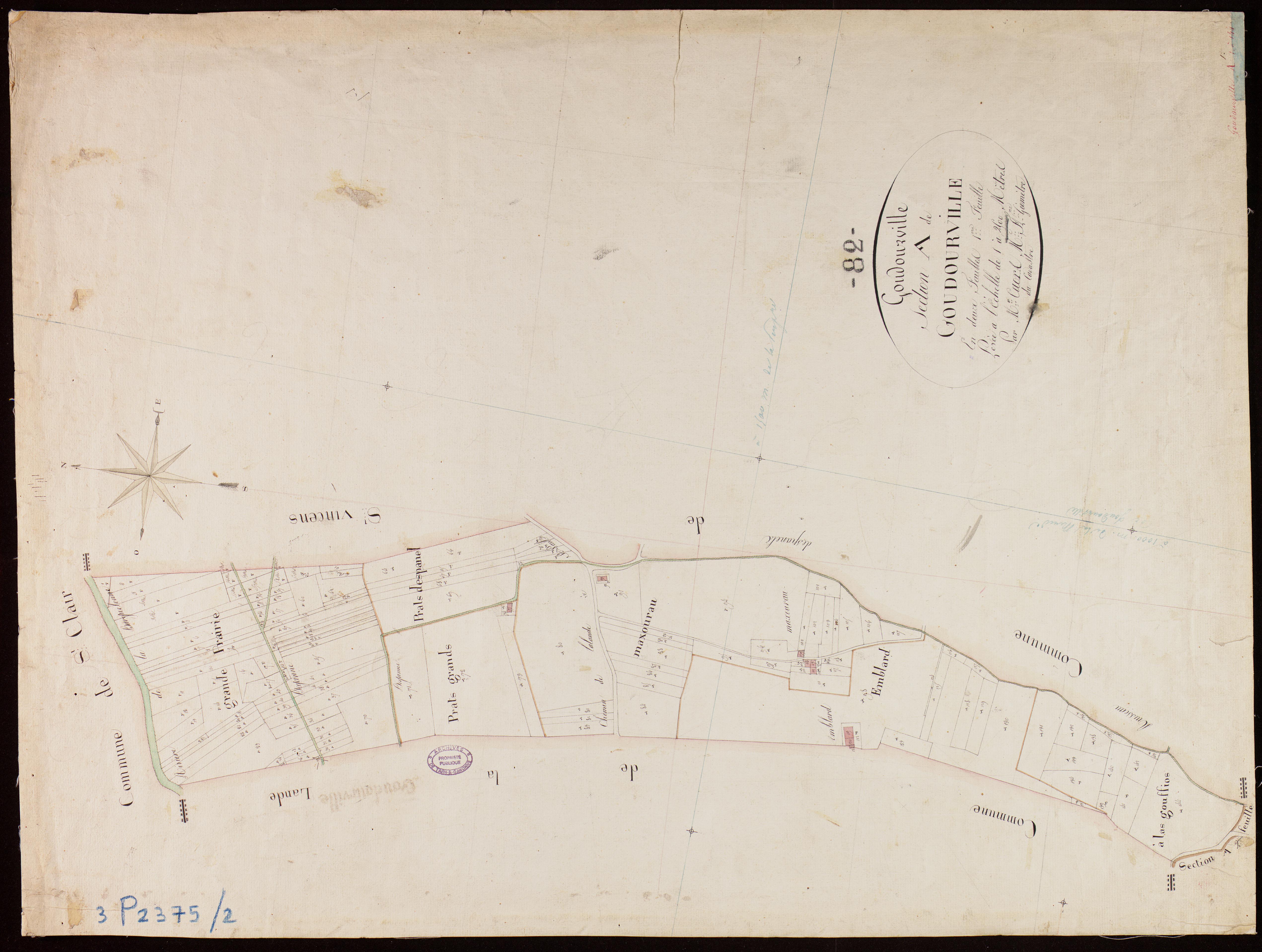 Goudourville - Section A - Goudourville, 1ère feuille